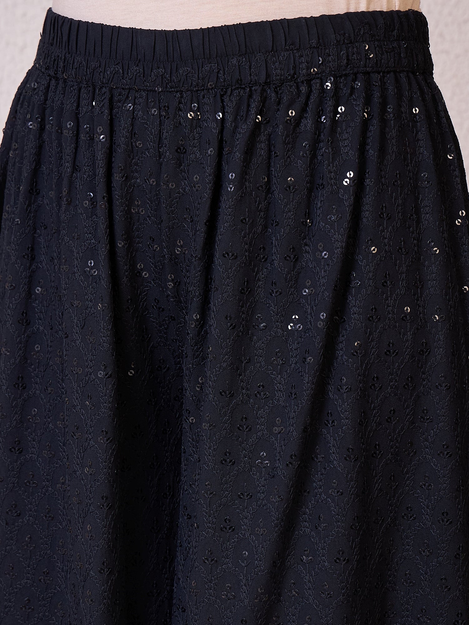Black Chikankari Sweetheart Set