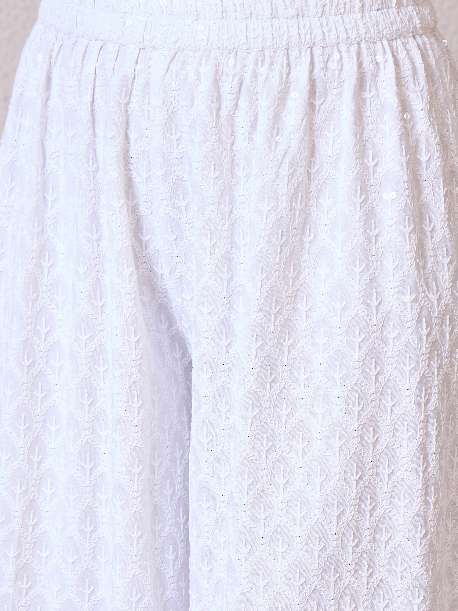 White Chikankari Halter Kurta Set