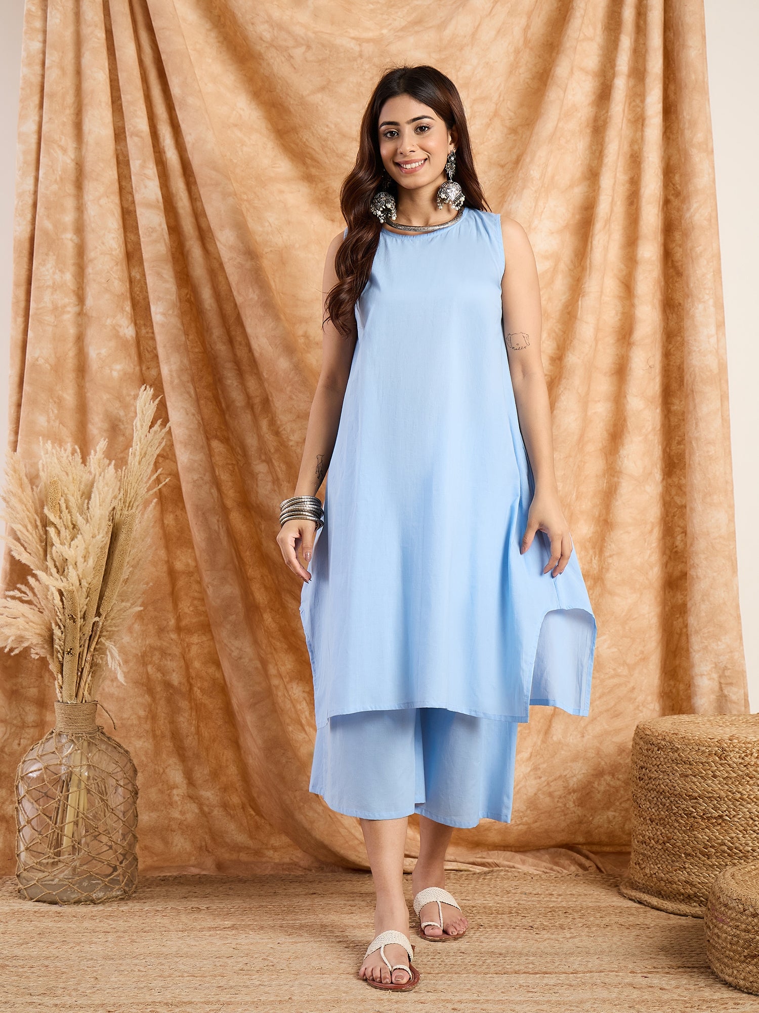 Light Blue Pastel Kurta Set