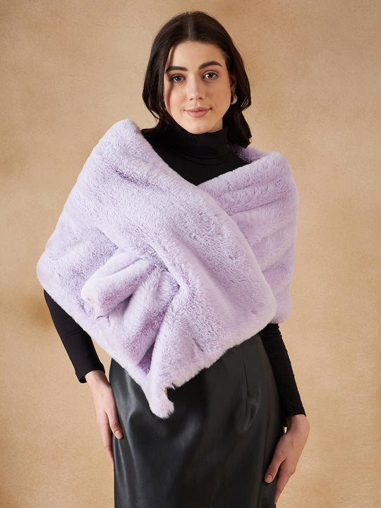 Mauve Fur Cape