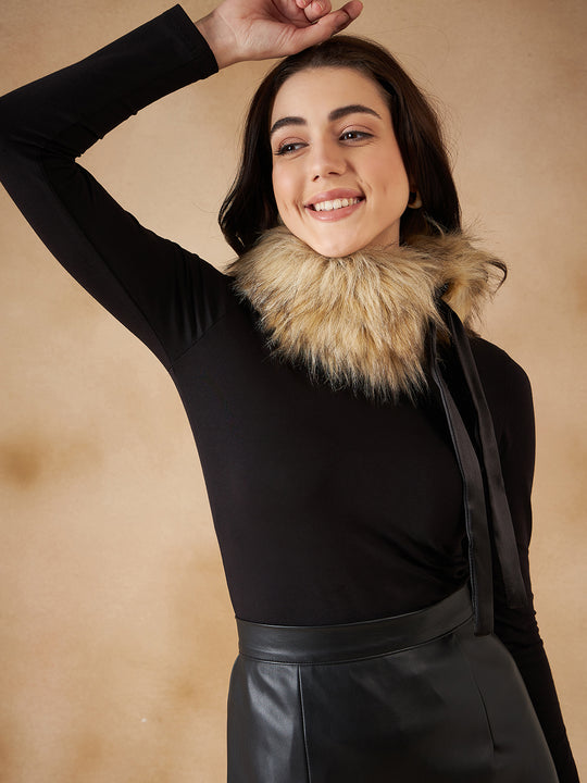 Cat Print Fur Neckpiece