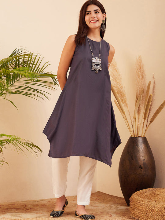 Dark Grey Short W/S Kurta
