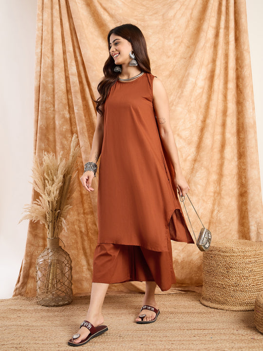 Rust Kurta Set