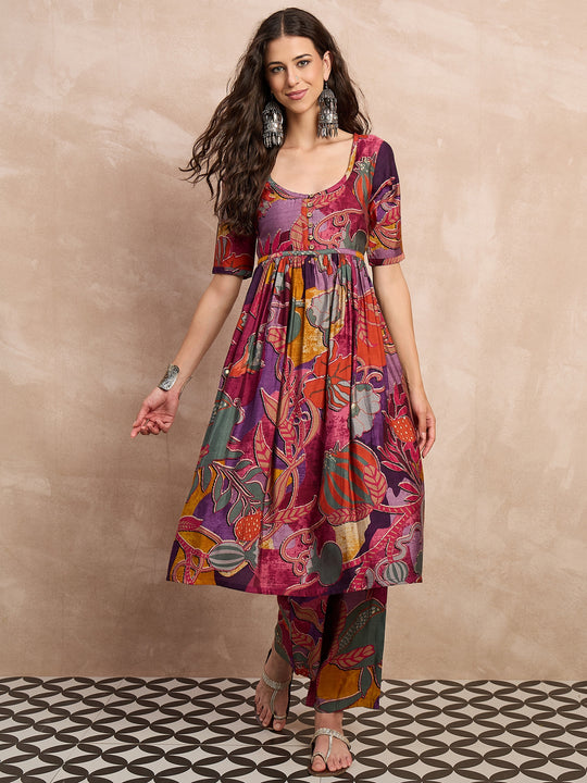 Multi Fruit Button Kurta Set