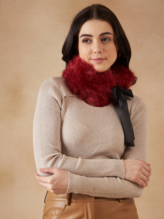 Bright Rust Fur Neckpiece