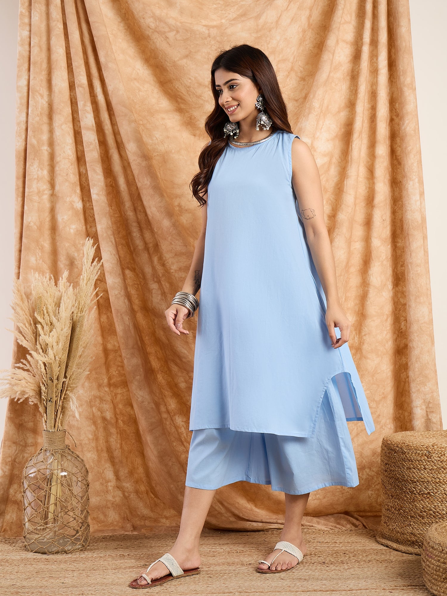 Light Blue Pastel Kurta Set