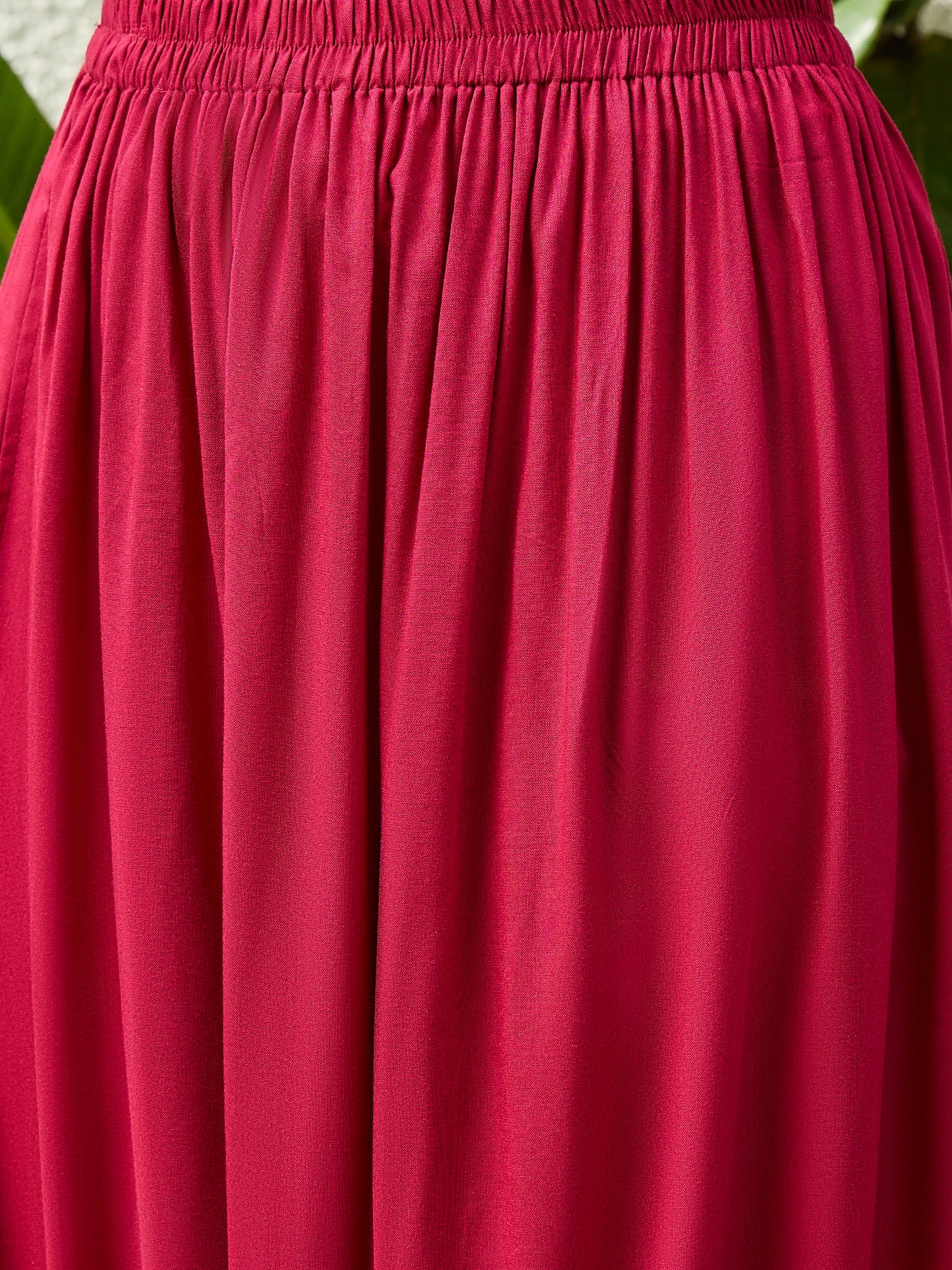 Jam Pink Beige Boat Neck Dhoti Set