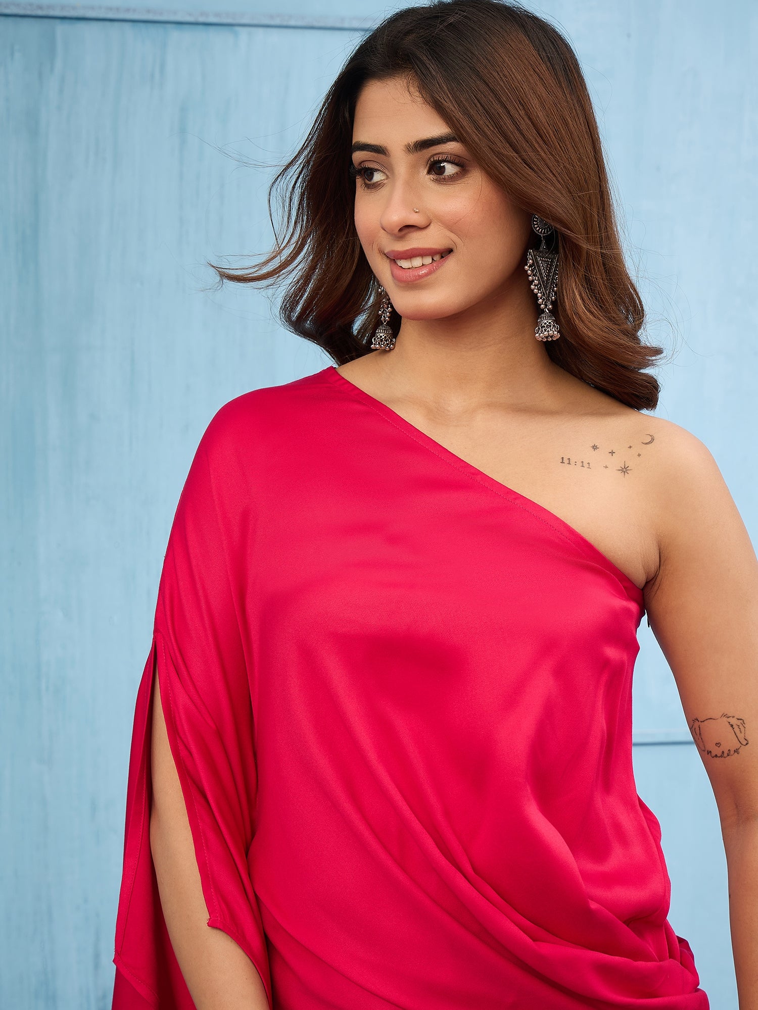 Cherry Pink Stylish Top Bottom Set (To be dispatched in 7 -10 days)