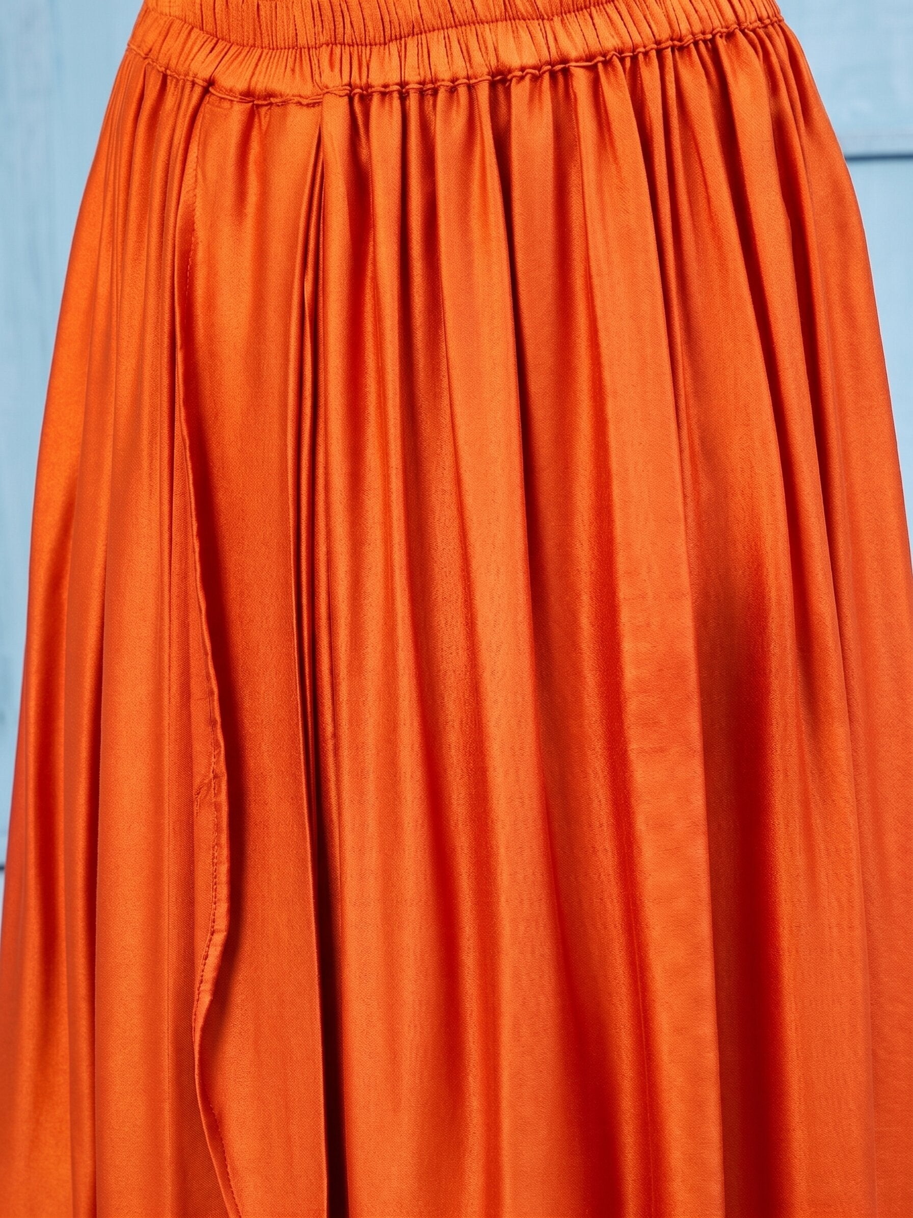 Dark Brown Cape Rust Skirt Set
