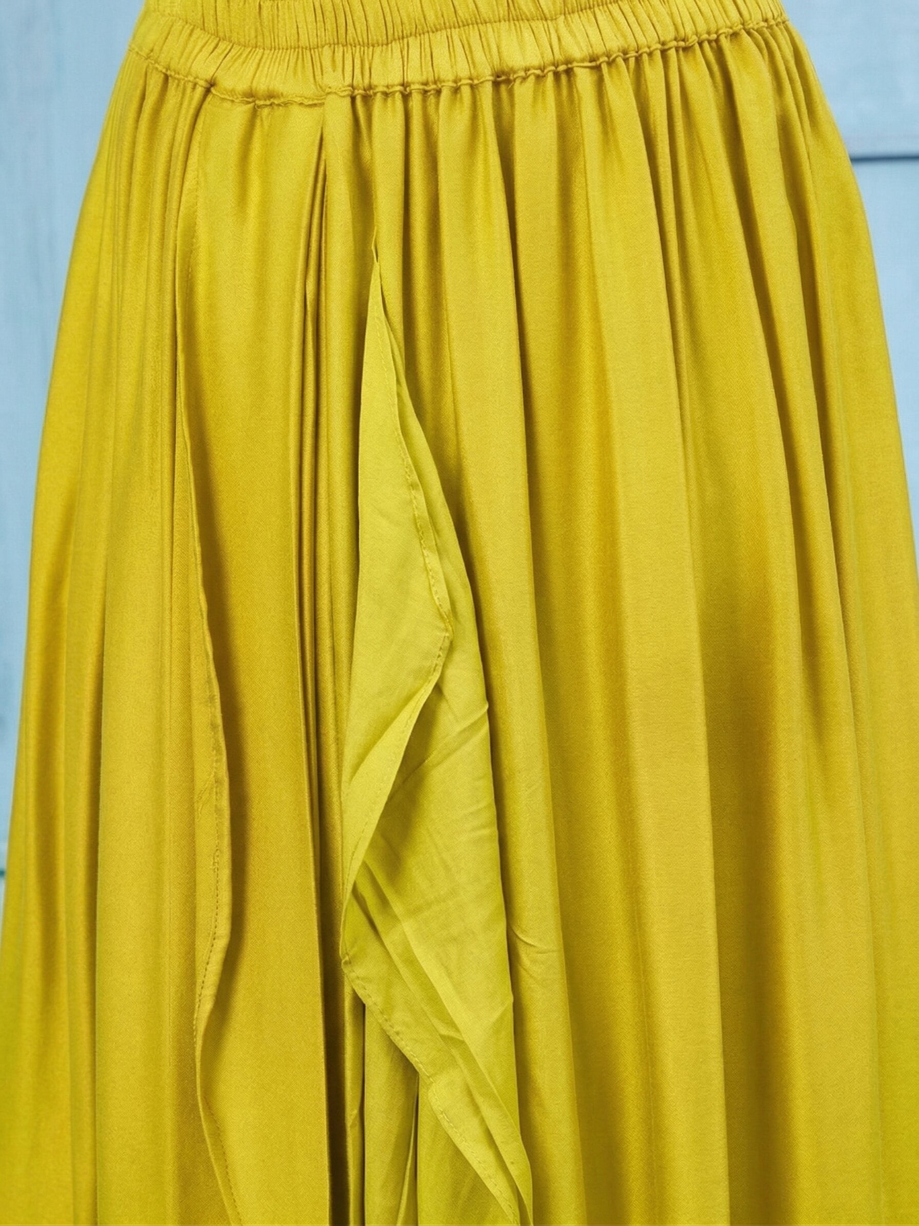 Rust Cape Yellow Skirt Set