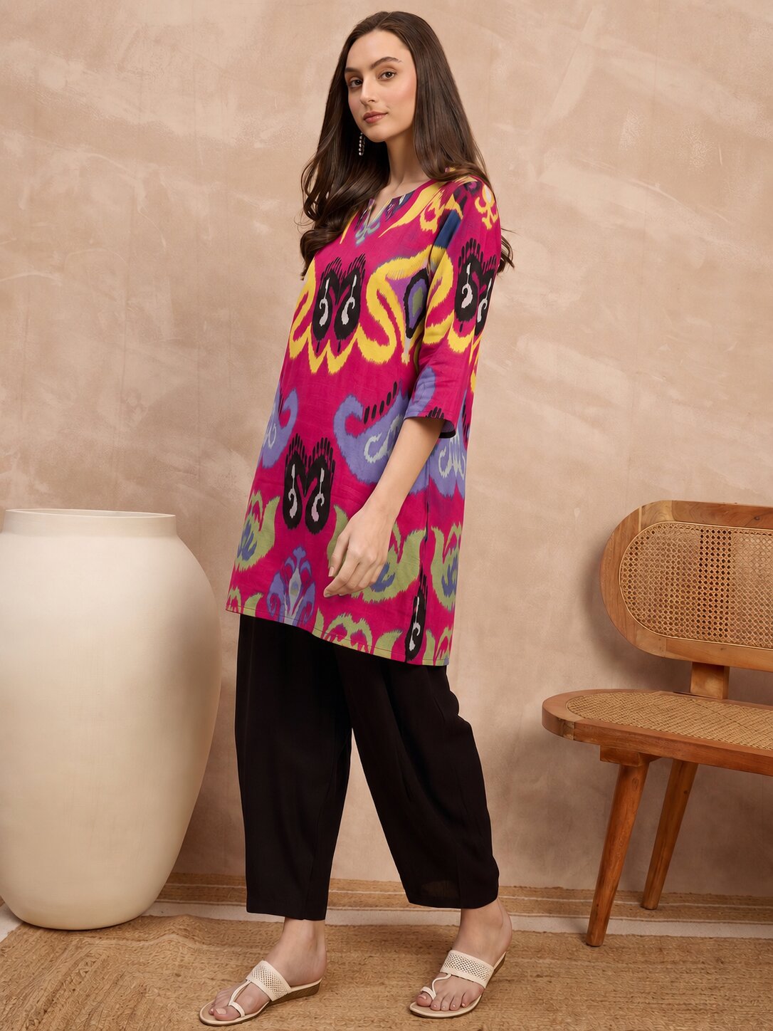 Dull Fuchsia Ikat Balloon Co-Ord