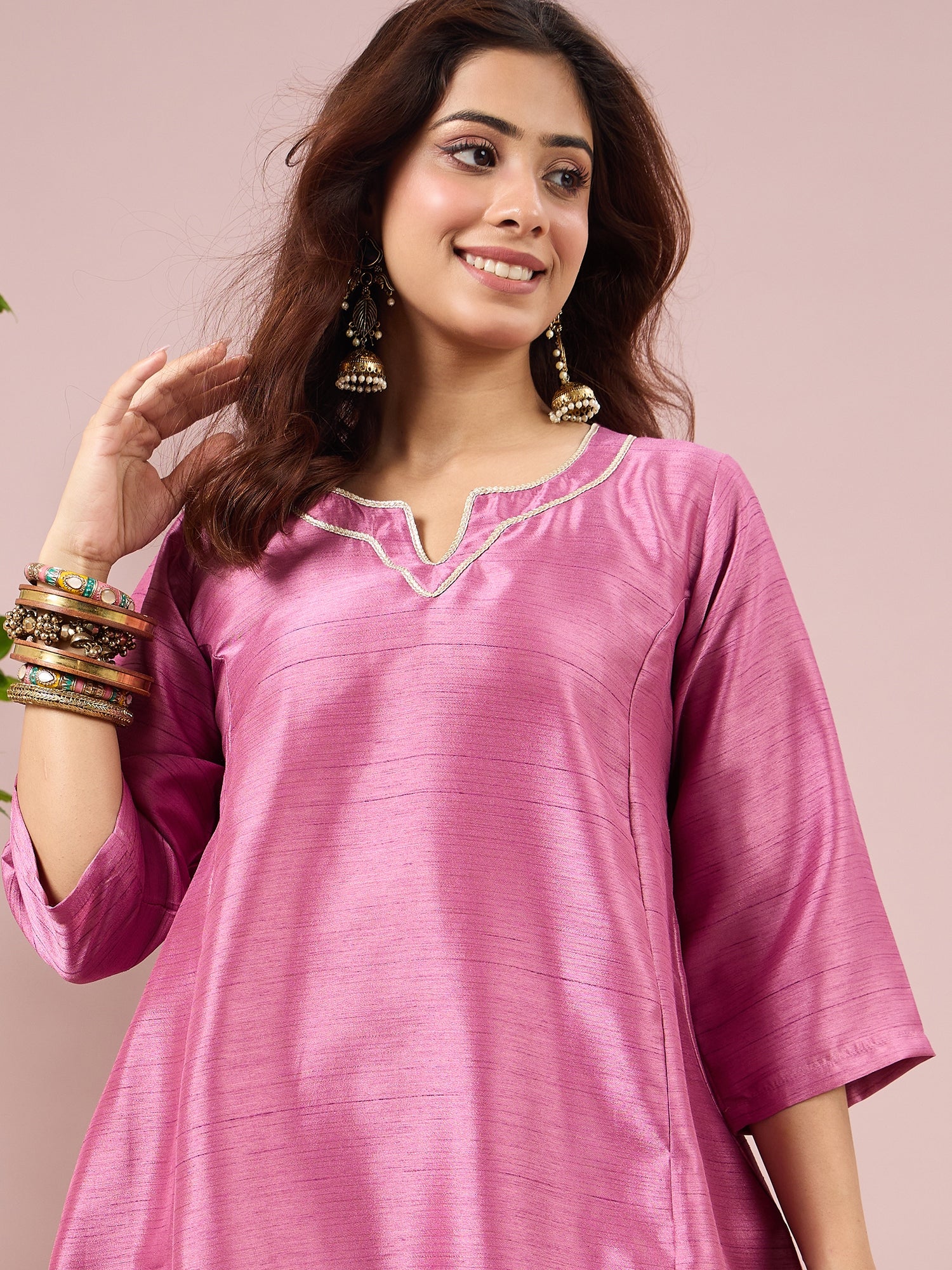 Dull Pink Peplum Balloon Coord Set (To be dispatched in 7 -10 days)