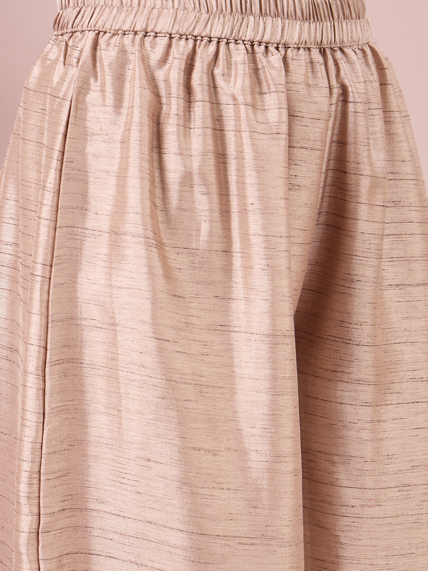Peacock Blue Halter Top Beige Coord Set (To be dispatched in 7 -10 days)