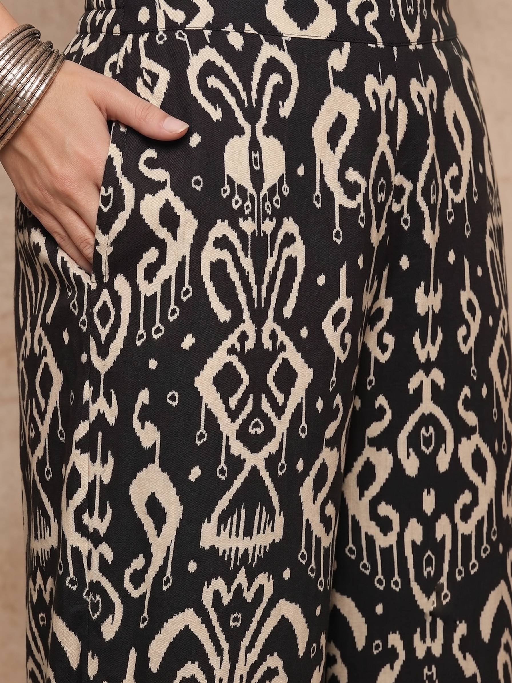 Black Damask Baloon Coord Set  (To be dispatched in 7 -10 days)
