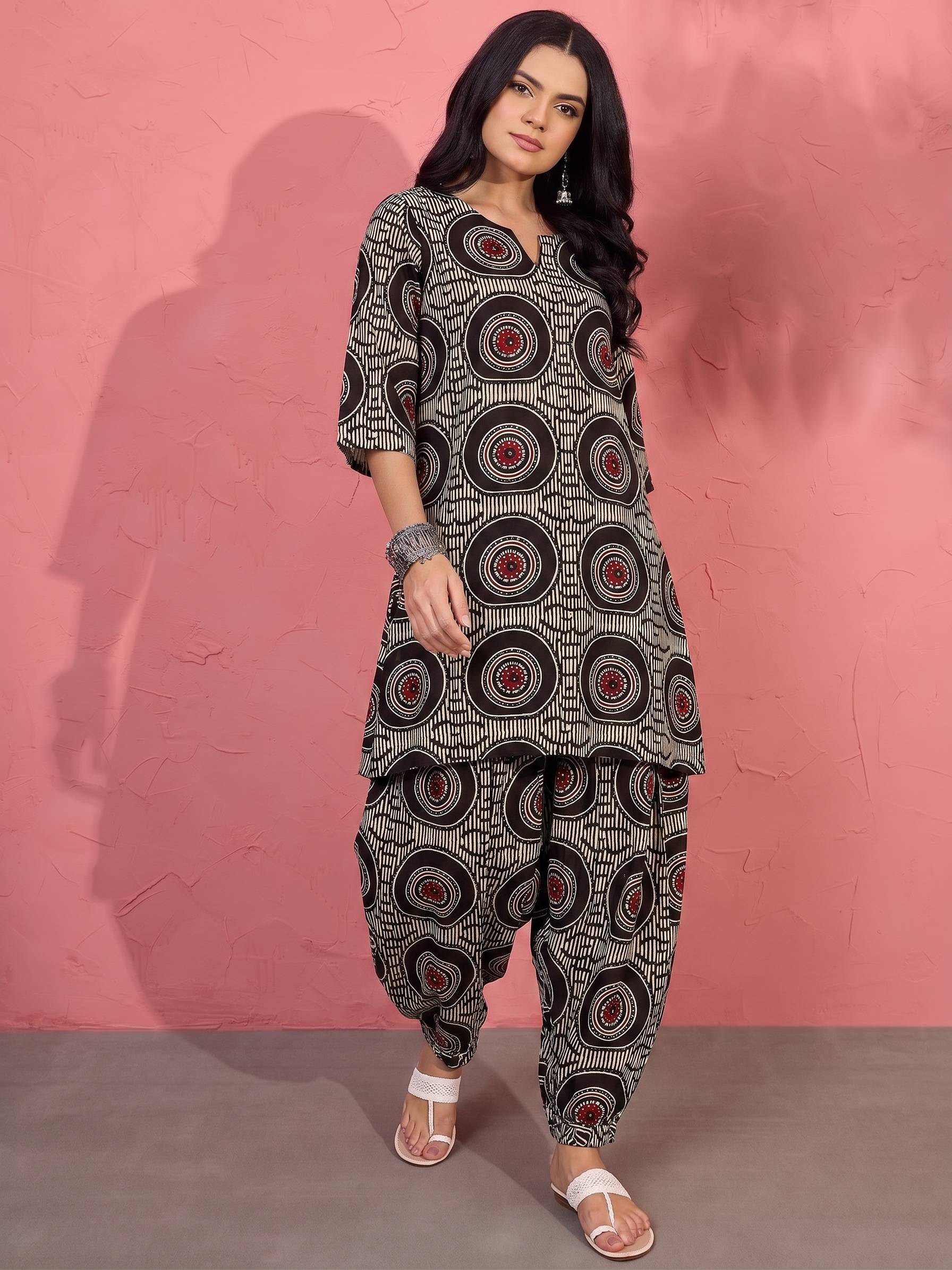 Black Evil Eye Pplm Baloon Coord Set (To be dispatched in 7 -10 days)