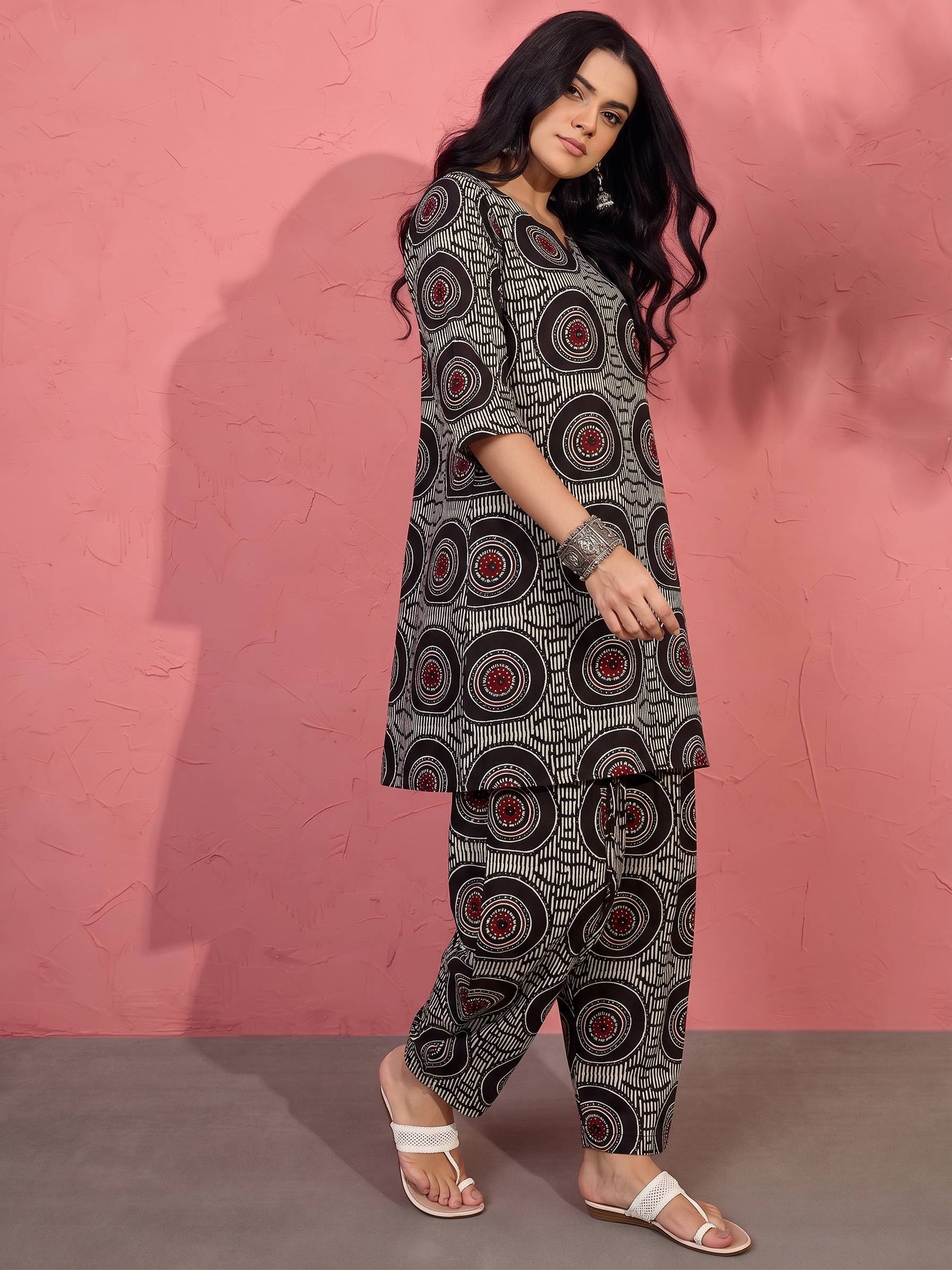 Black Evil Eye Pplm Baloon Coord Set (To be dispatched in 7 -10 days)