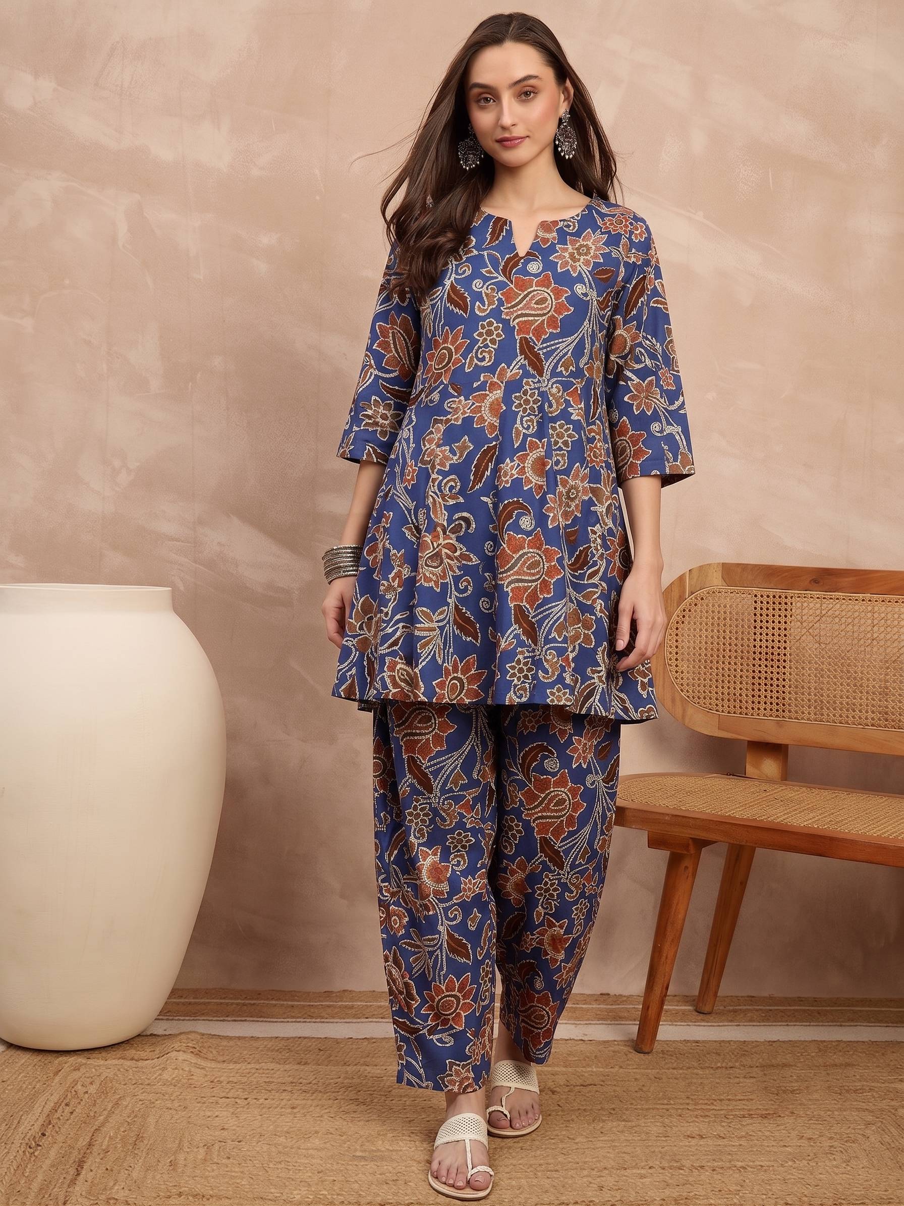 Indigo Big Jaal Balloon Co-Ords (To be dispatched in 7 -10 days) (Copy)