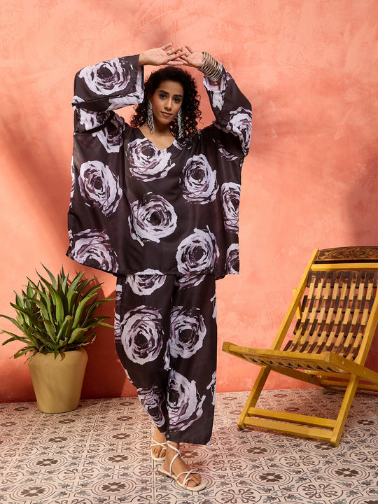Black Forest White Rose Boho Co-Ord Set