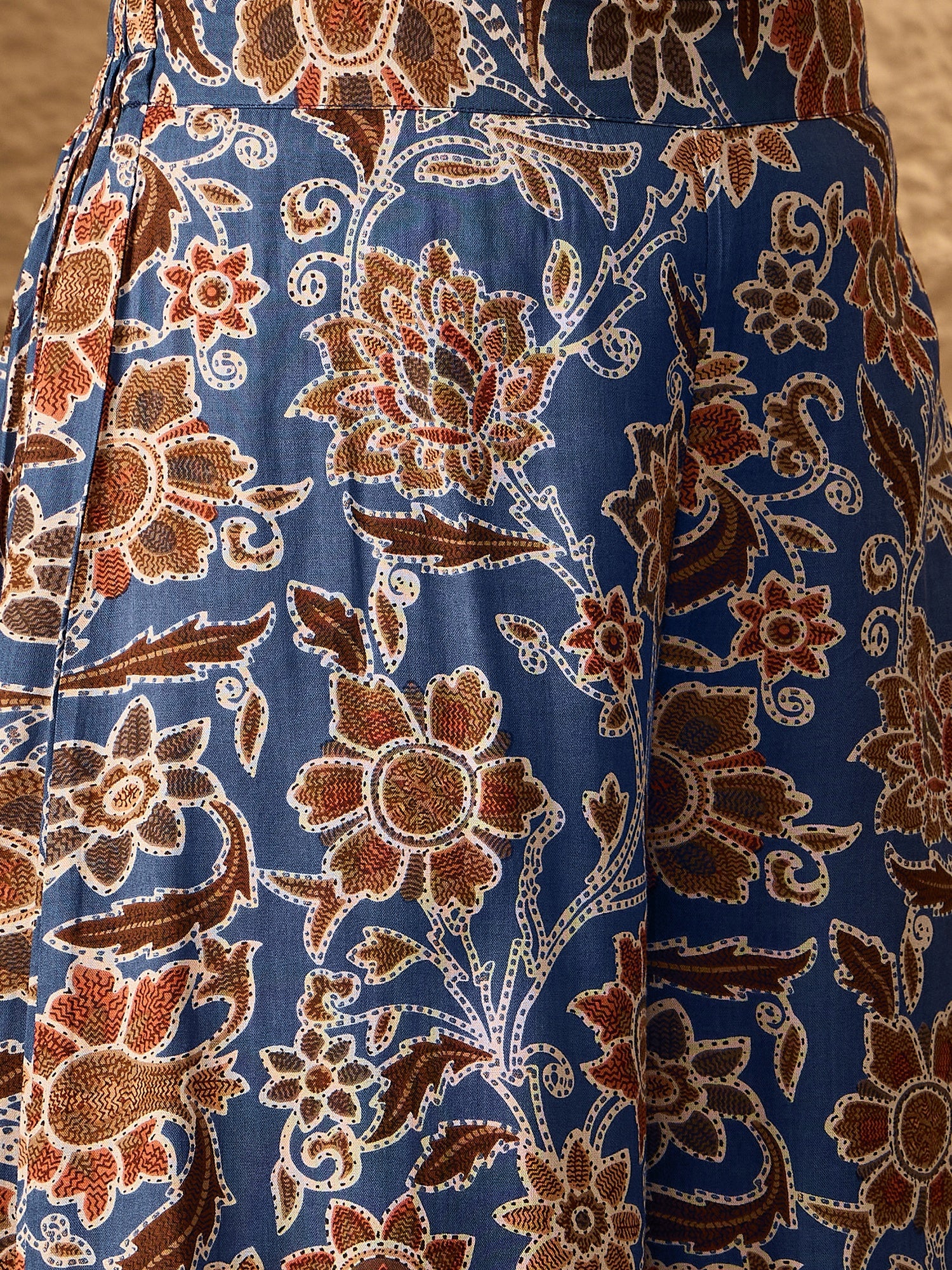 Indigo Big Jaal Mandarin Kurta Set