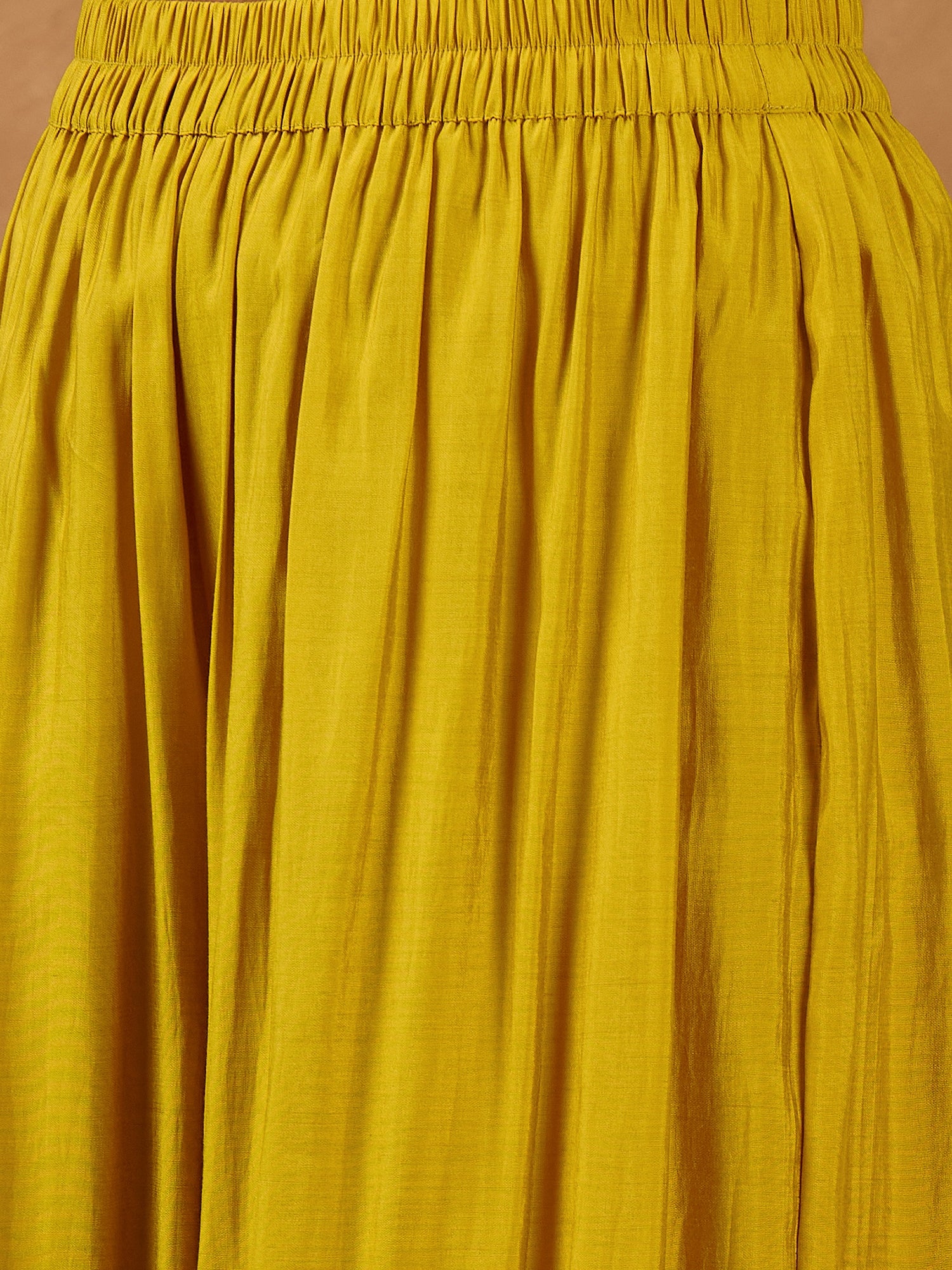 Yellow Silk Offshoulder Kurta Set