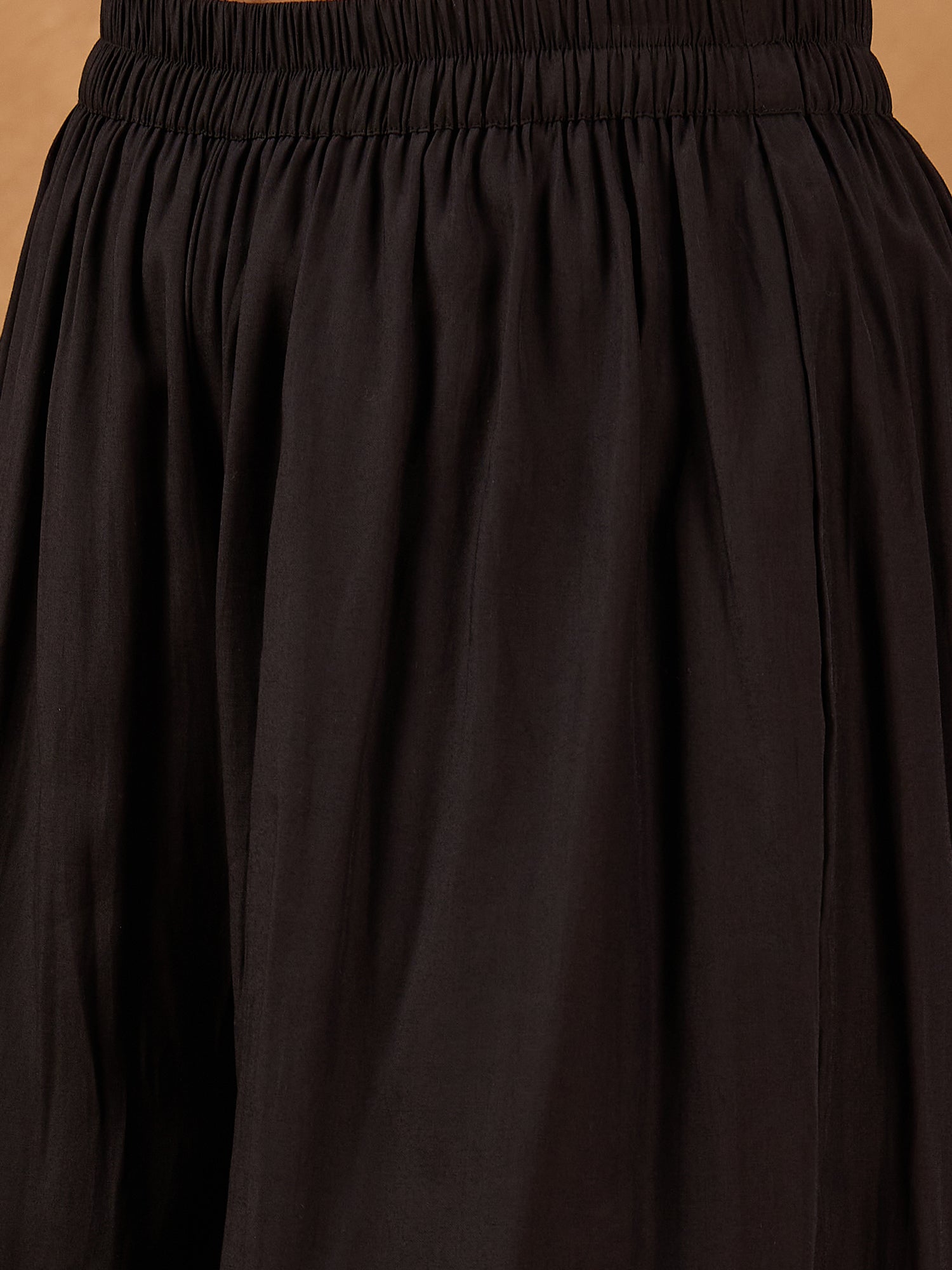 Black Silk Boho Kurta Set