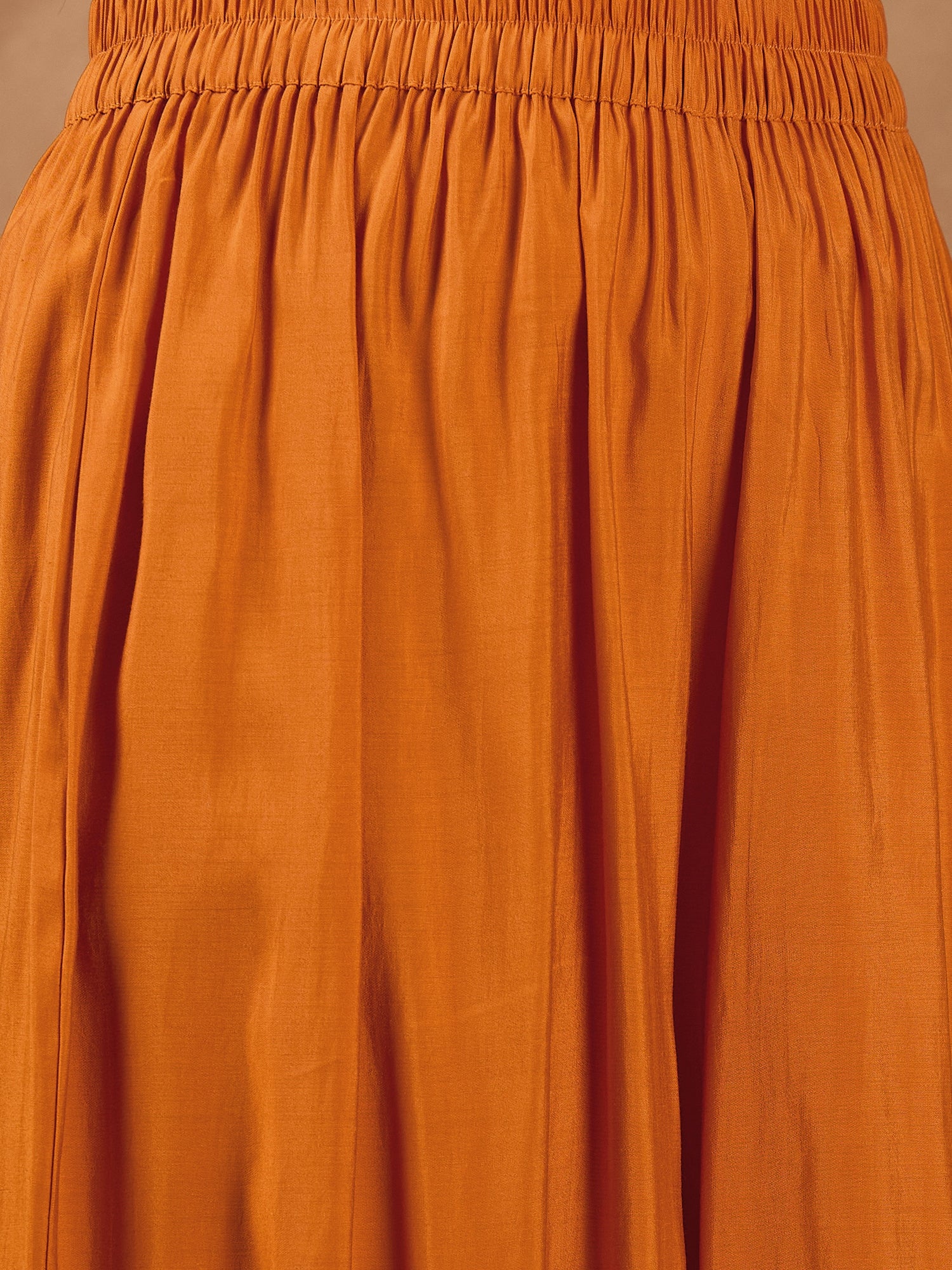 Orange Silk Boho Kurta Set