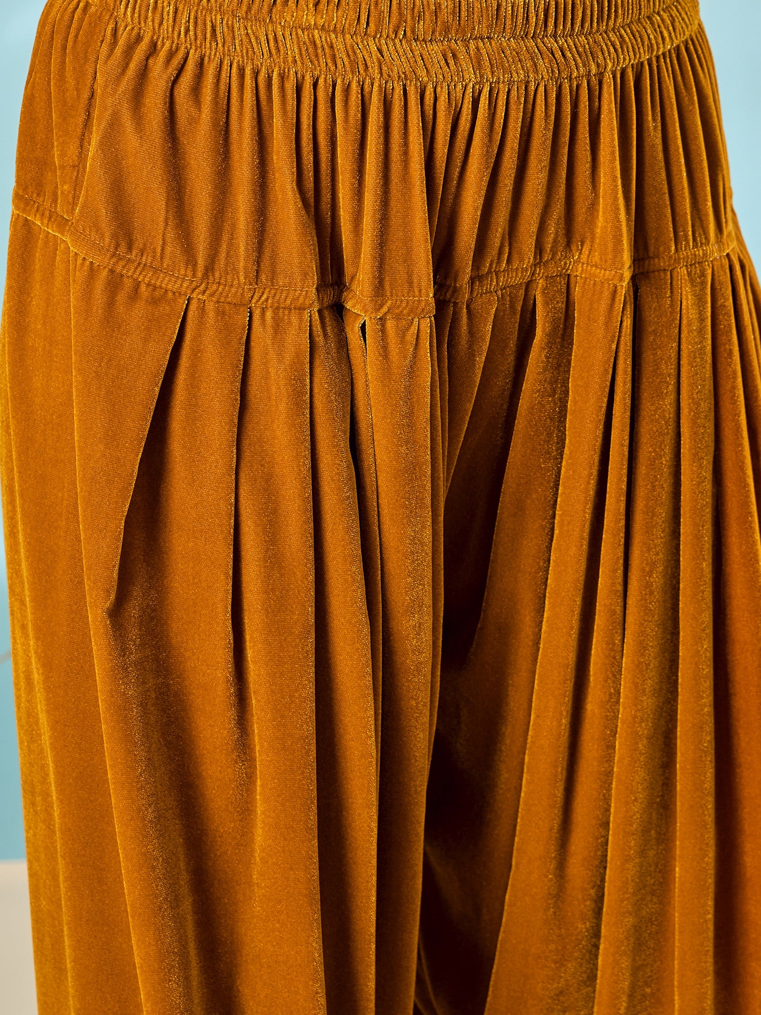 Marigold Velvet Salwar Kurta Set