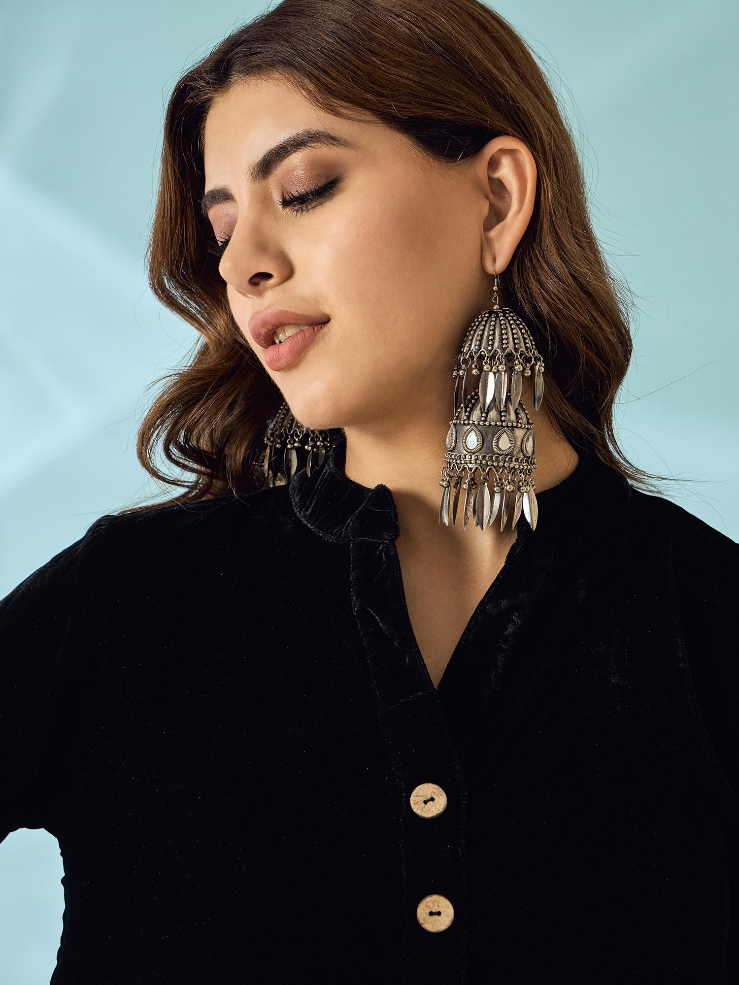 Black Velvet Salwar Kurta Set