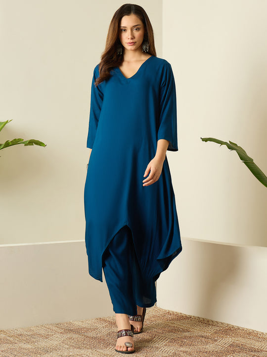 Midnight Blue Tapered Kurta Set