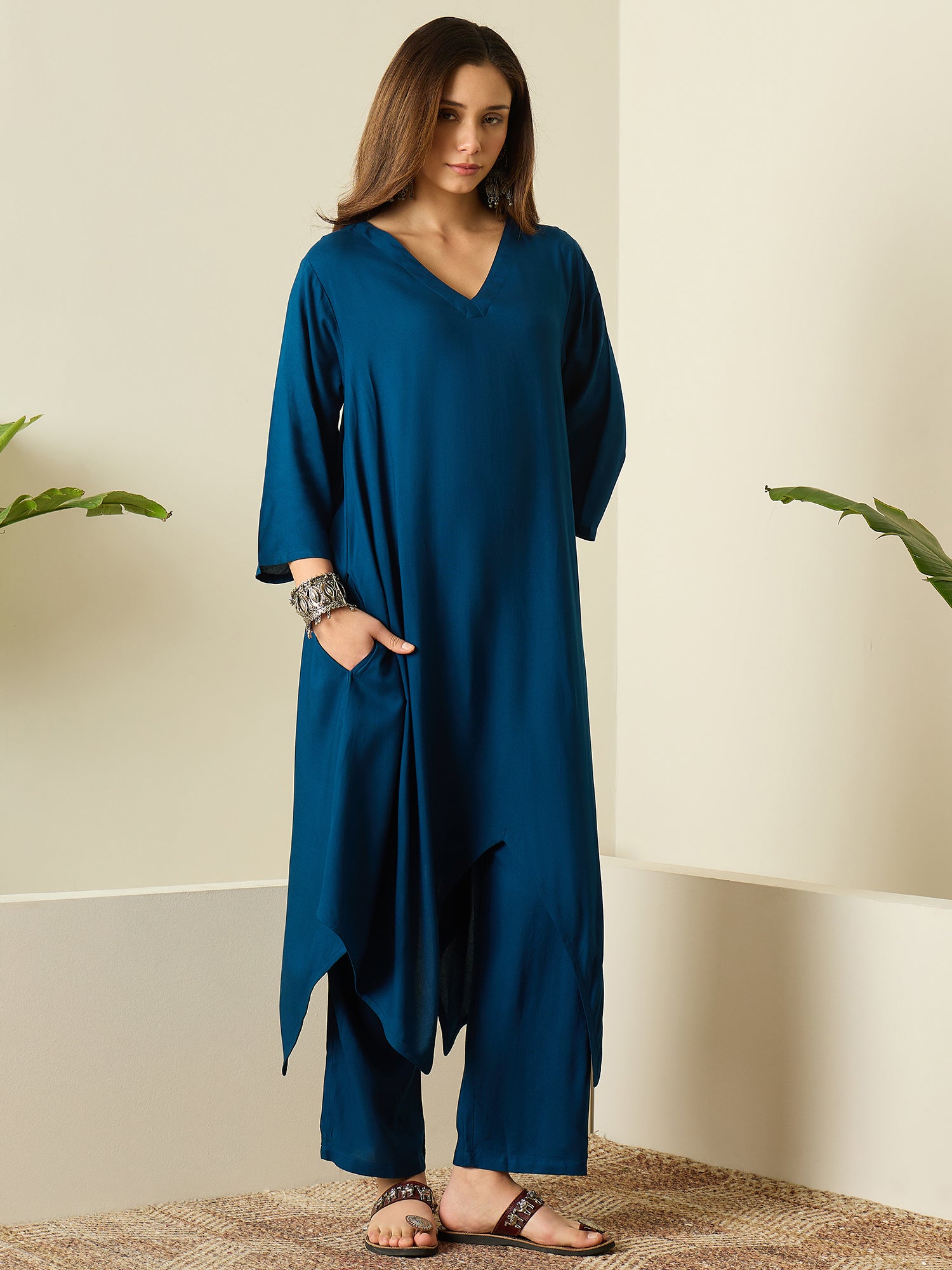 Midnight Blue Tapered Kurta Set