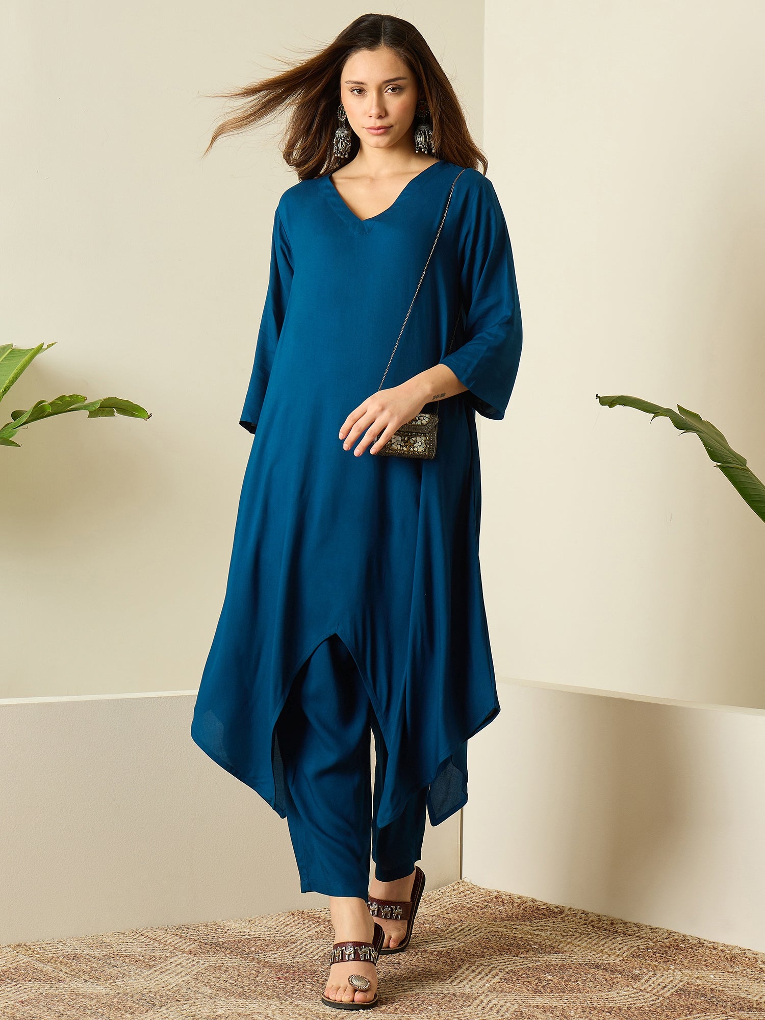 Midnight Blue Tapered Kurta Set