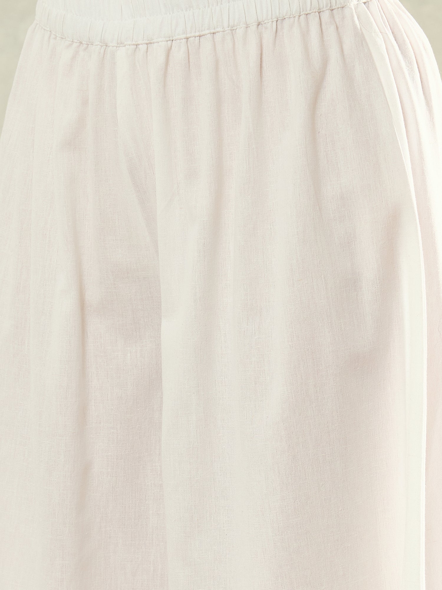 Green Boat Neck White Palazzo Set