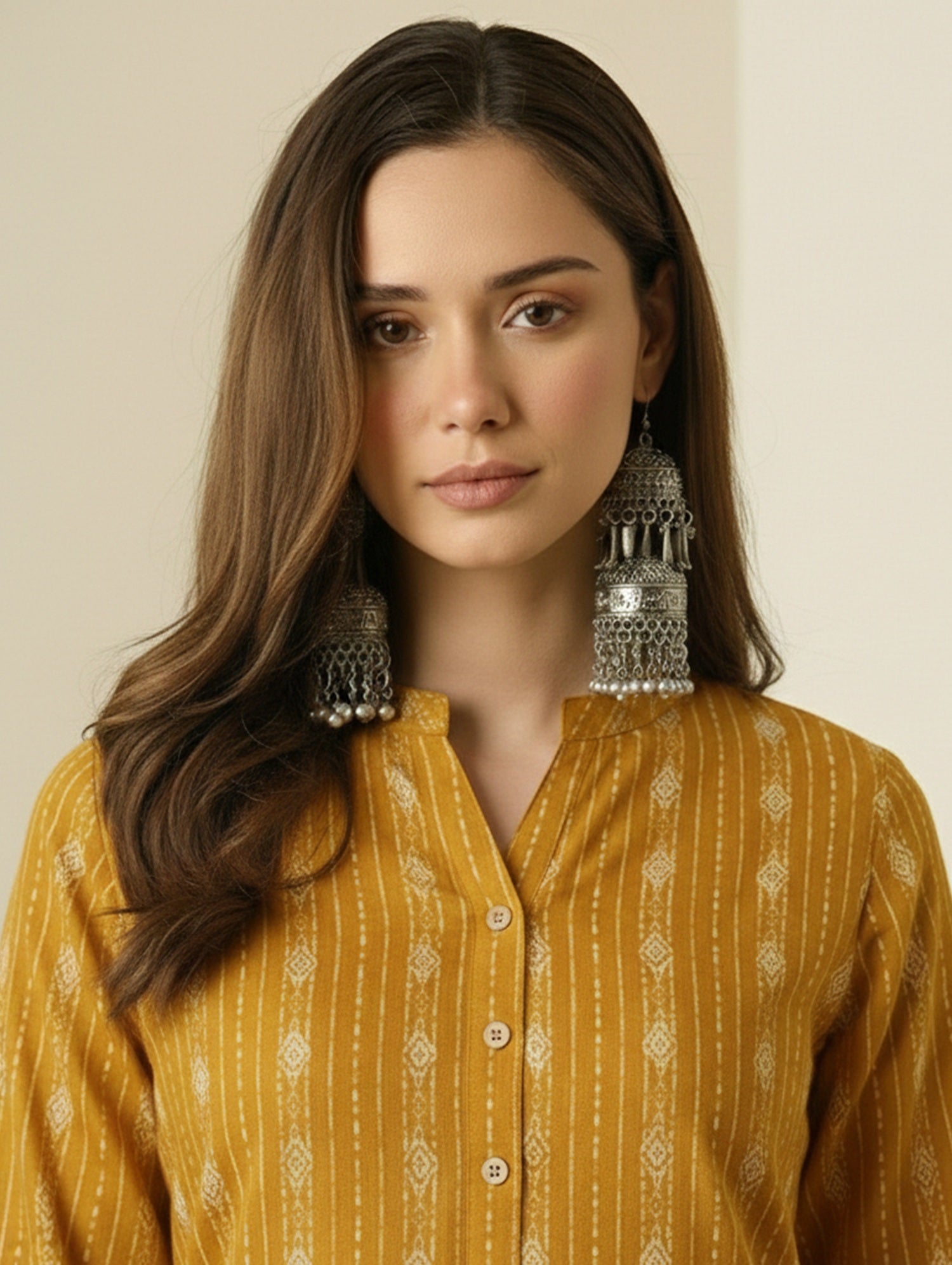 Mustard Kantha Farshi Salwar Set