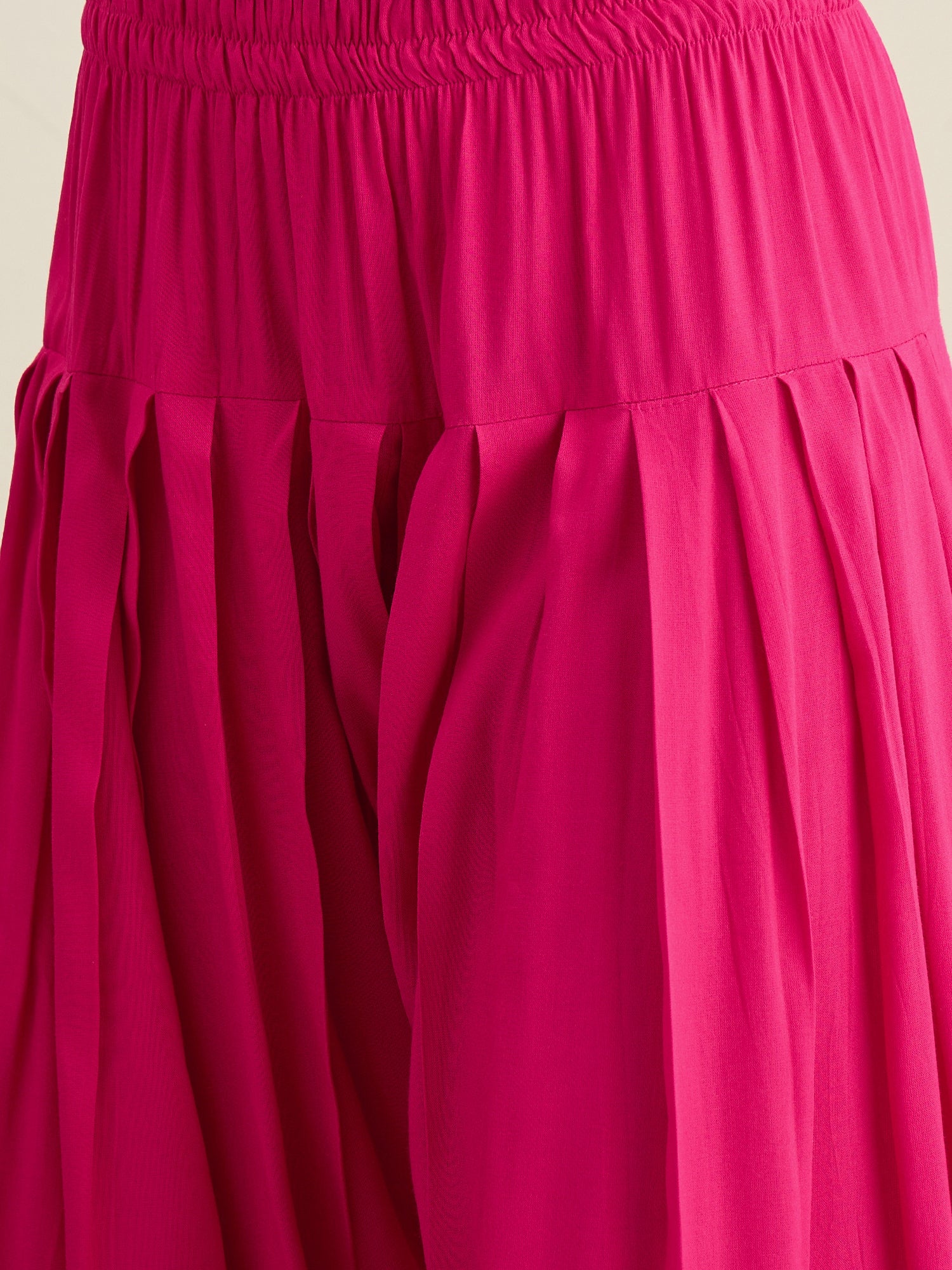 Fuchsia Solid Farshi Salwar Set