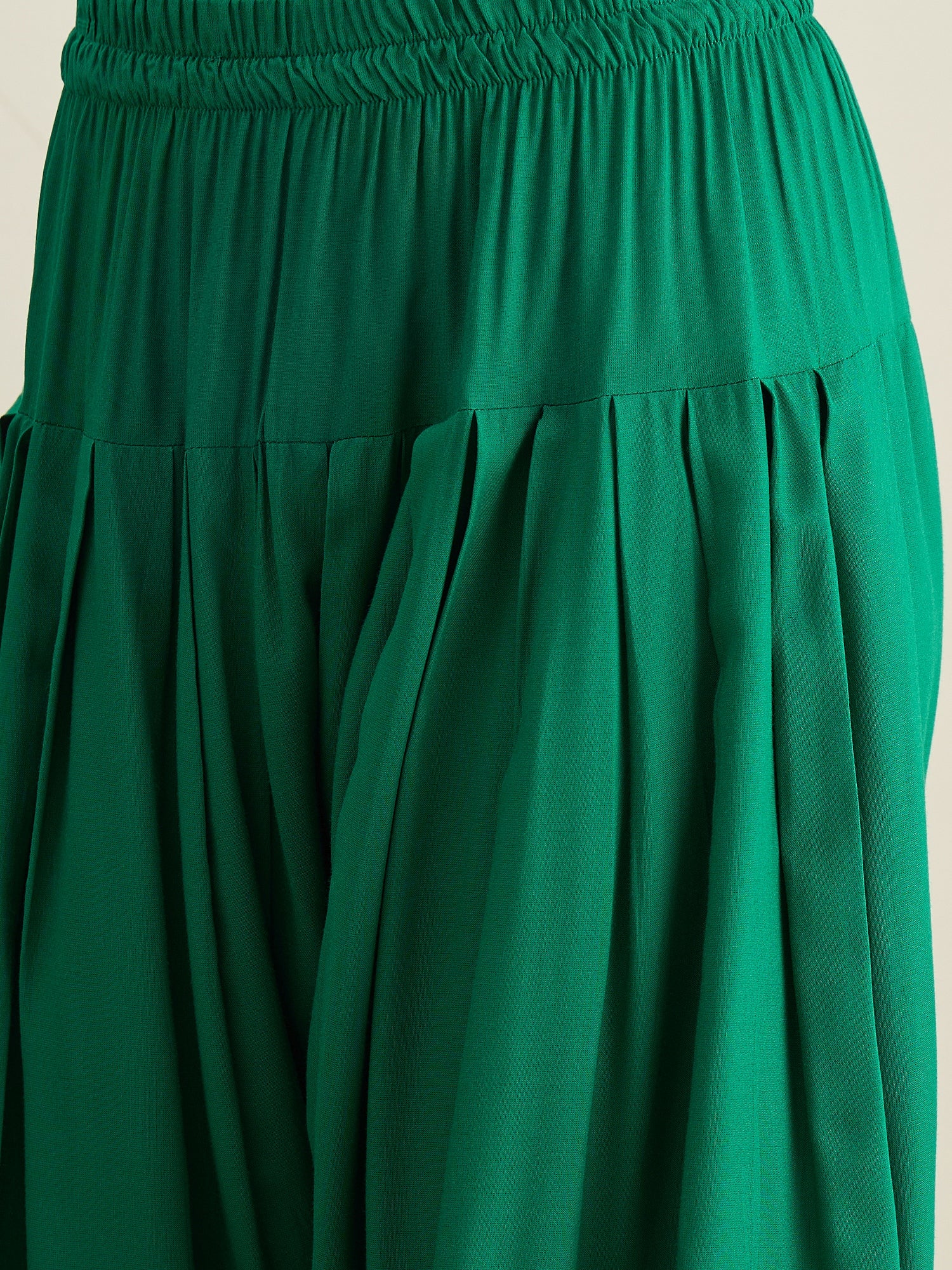 Forest Green Solid Farshi Salwar Set