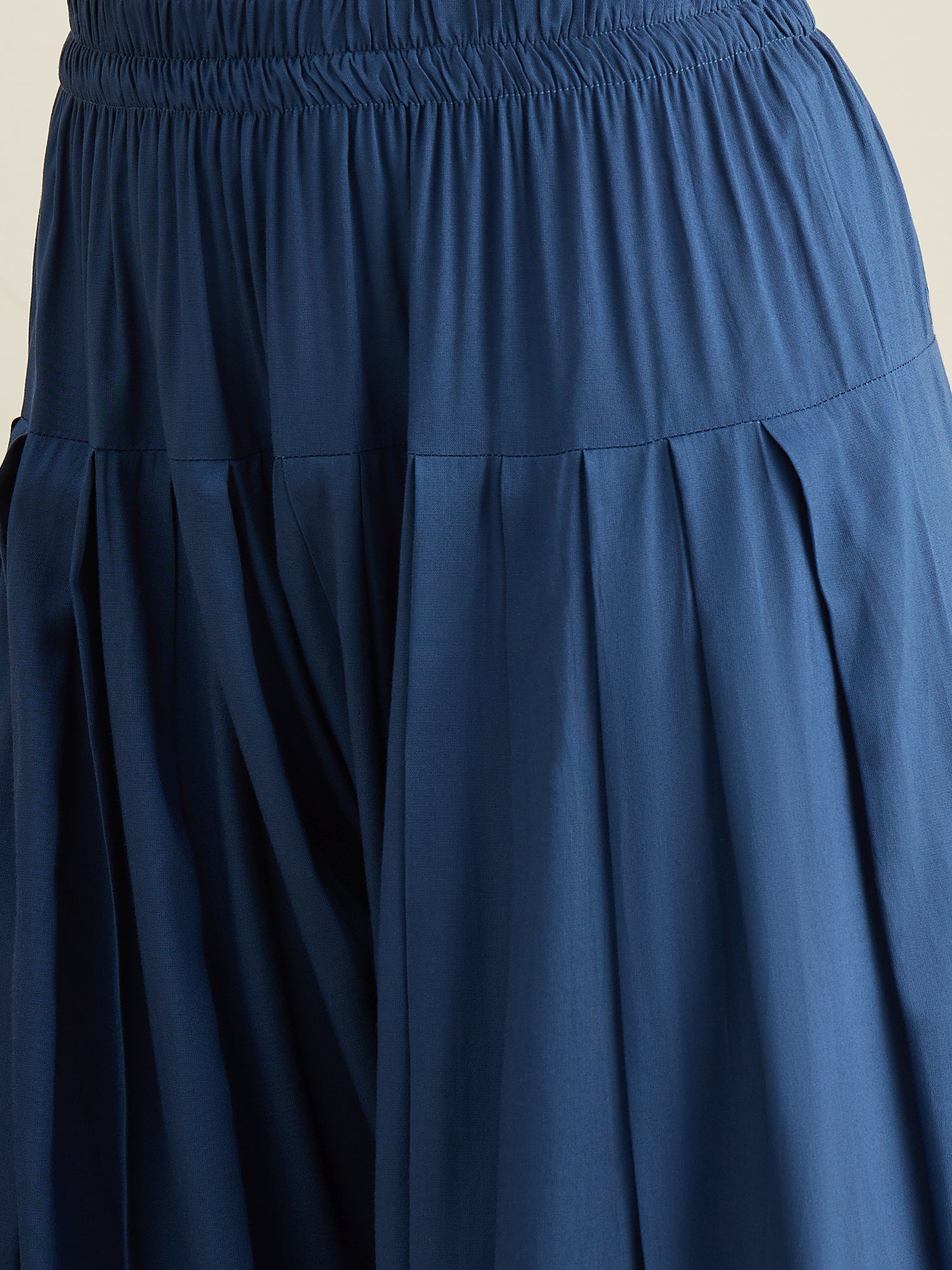Midnight Blue Solid Farshi Salwar Set