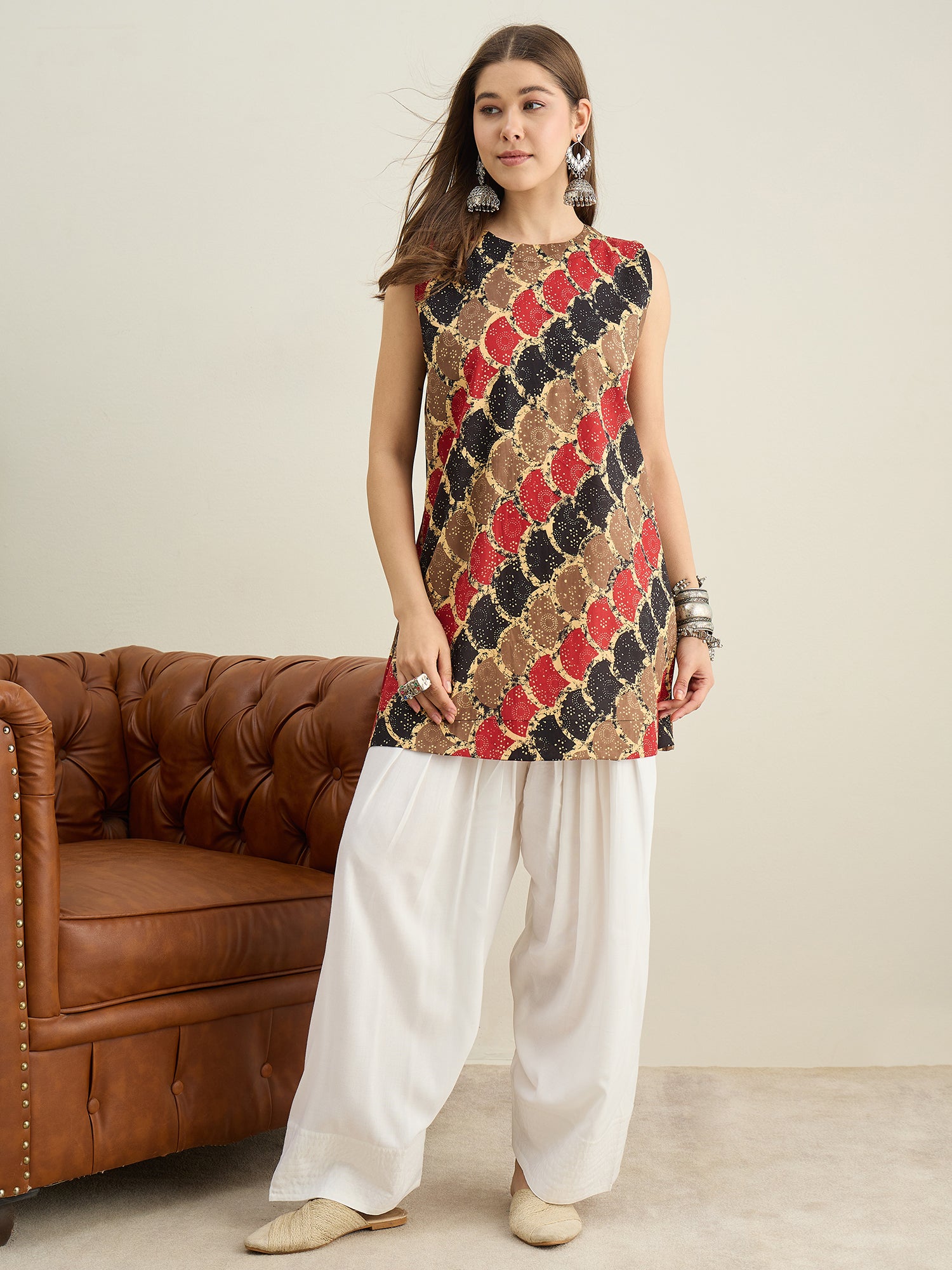 Black Br Scales W/S Farshi Salwar Set