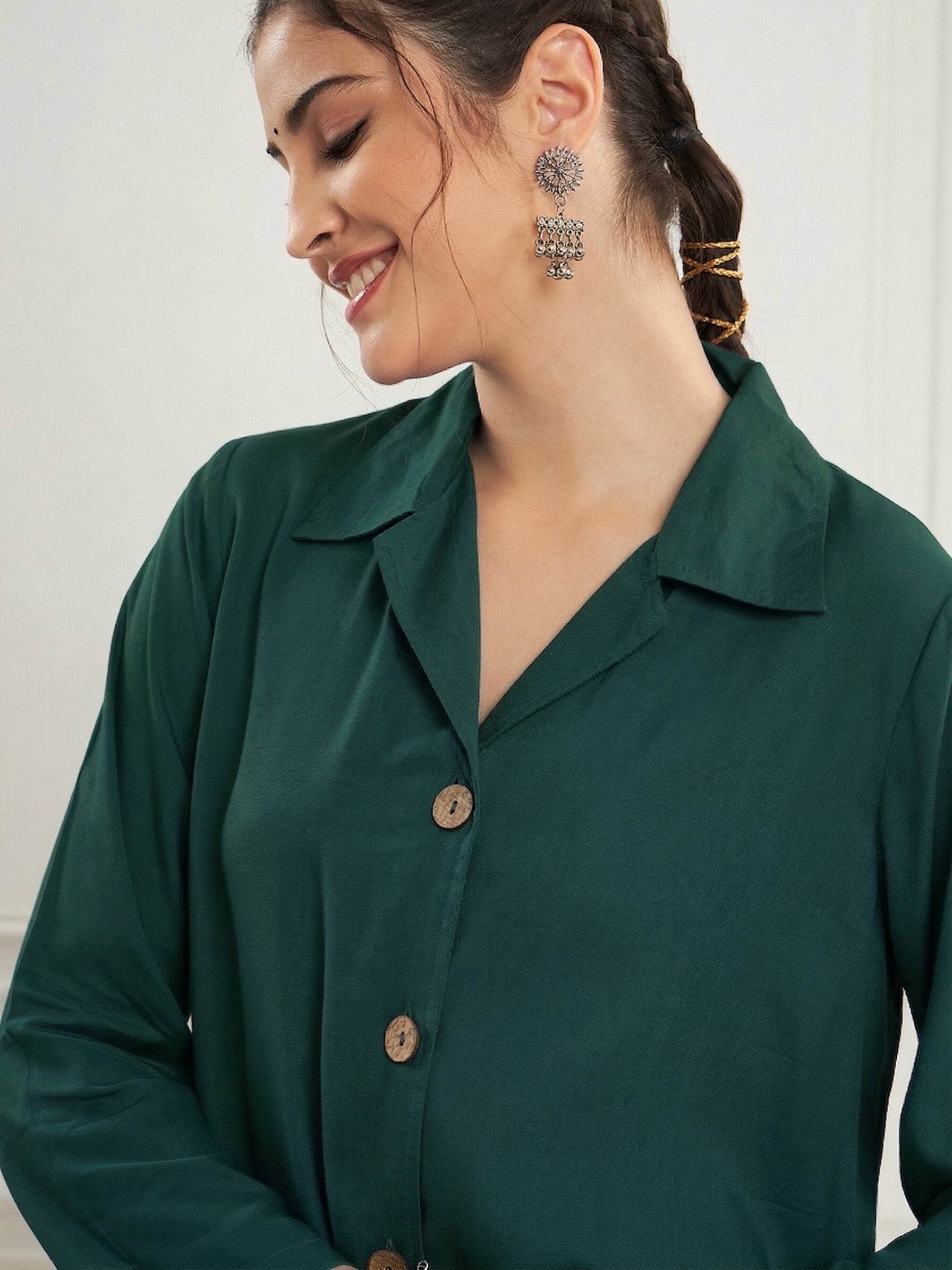 Dark Green Blazer Coord Set