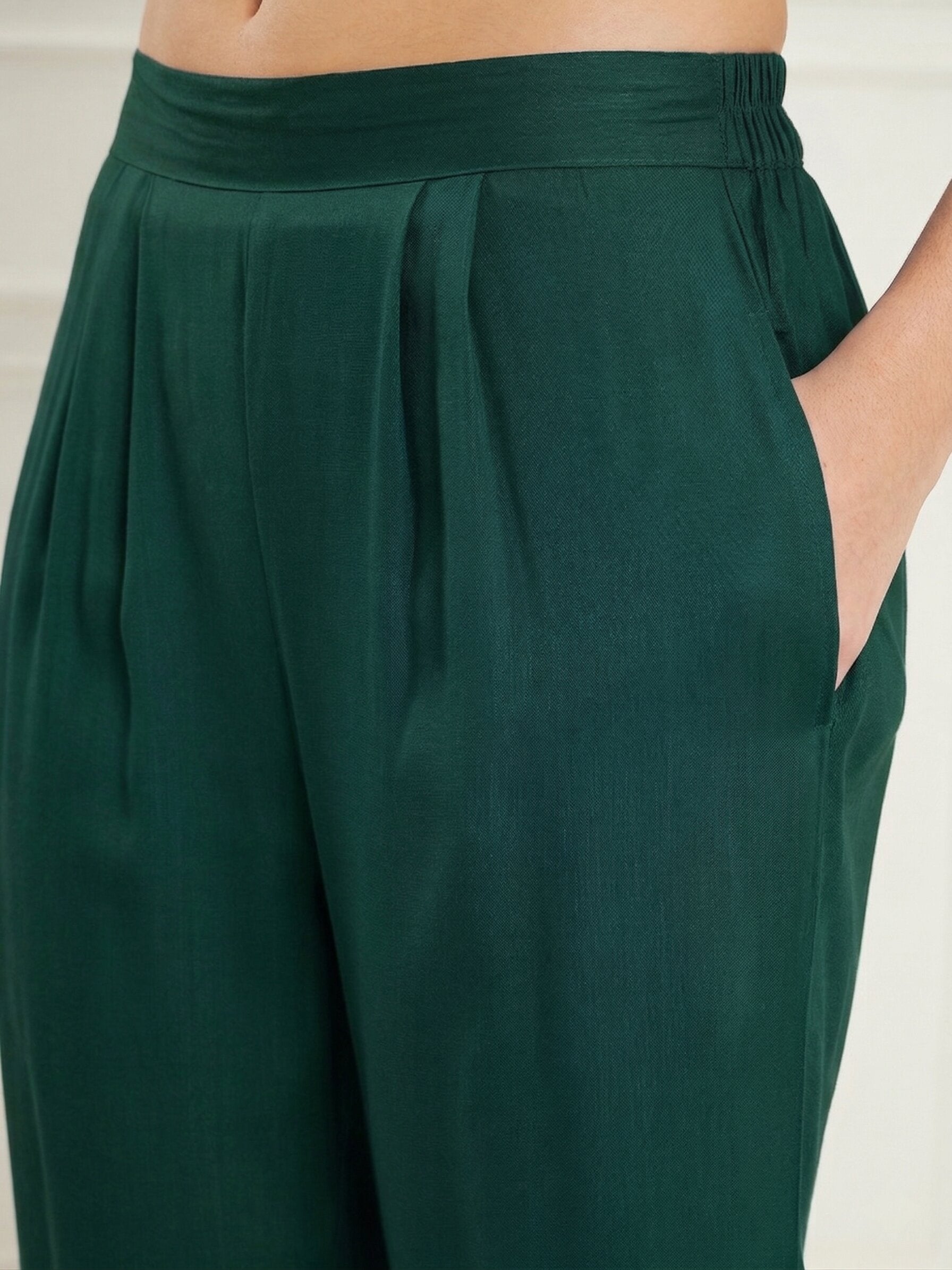 Dark Green Blazer Coord Set