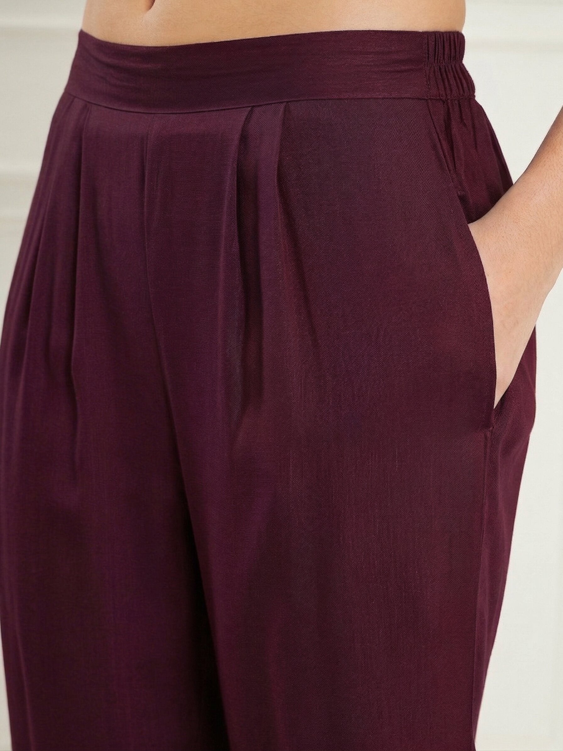 Wine Blazer Coord Set