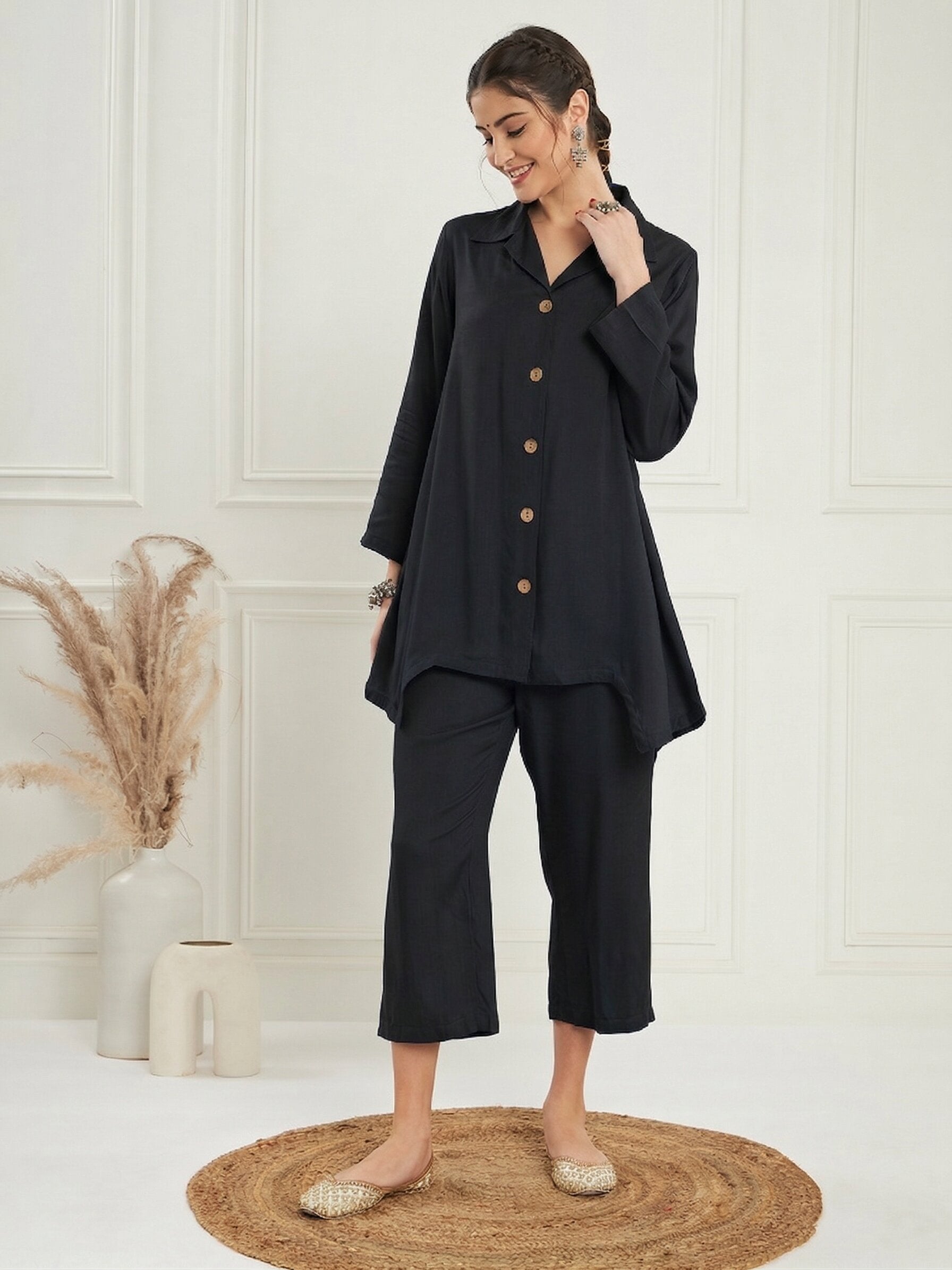 Black Blazer Coord Set