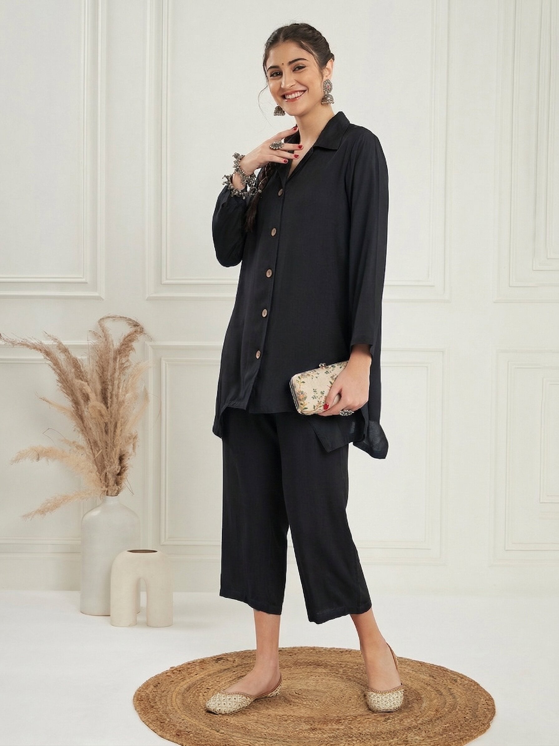 Black Blazer Coord Set