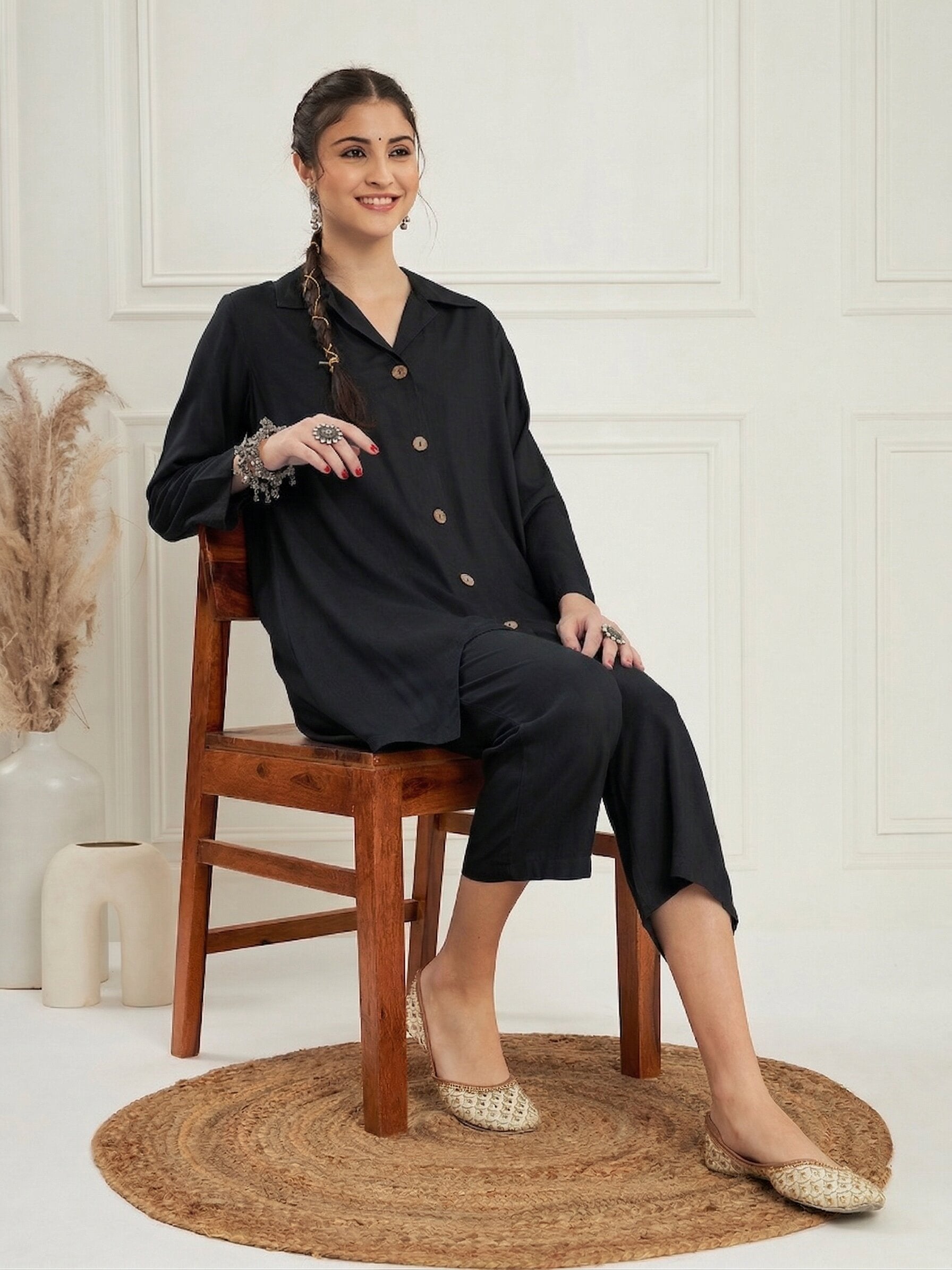 Black Blazer Coord Set
