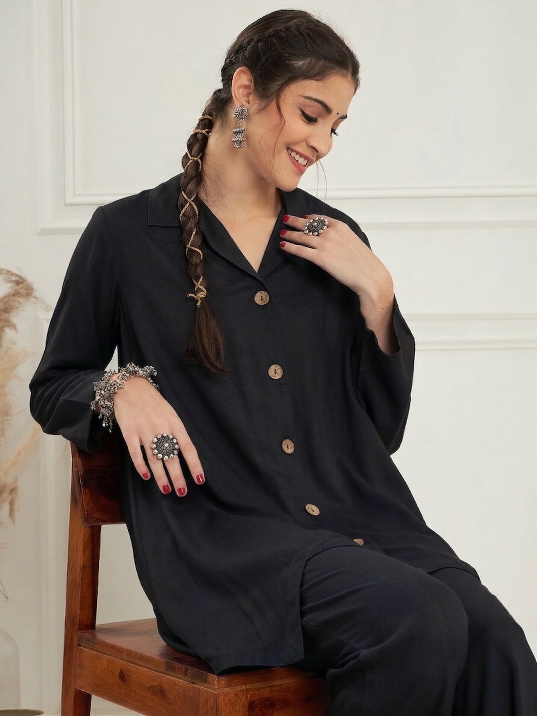 Black Blazer Coord Set