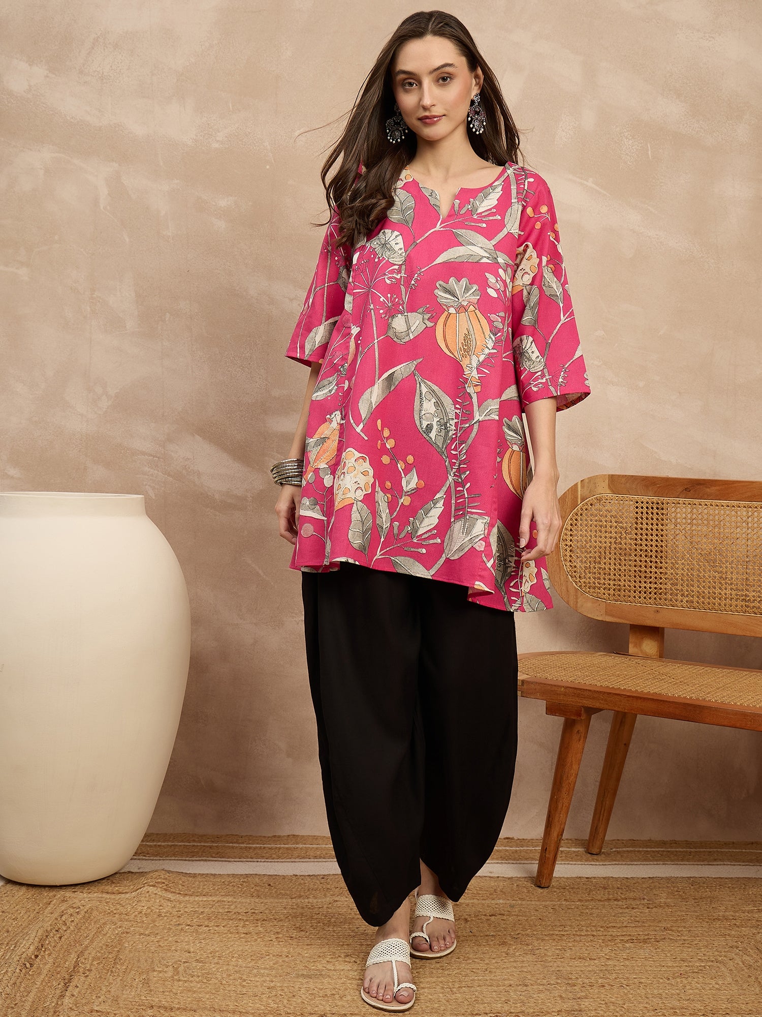 Magenta Anar Black Balloon Co-Ords