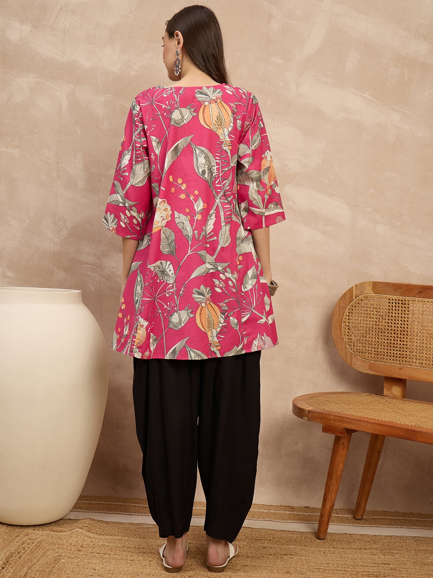 Magenta Anar Black Balloon Co-Ords