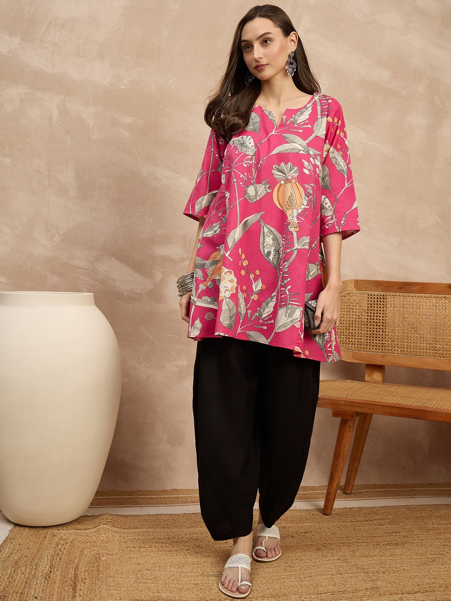 Magenta Anar Black Balloon Co-Ords