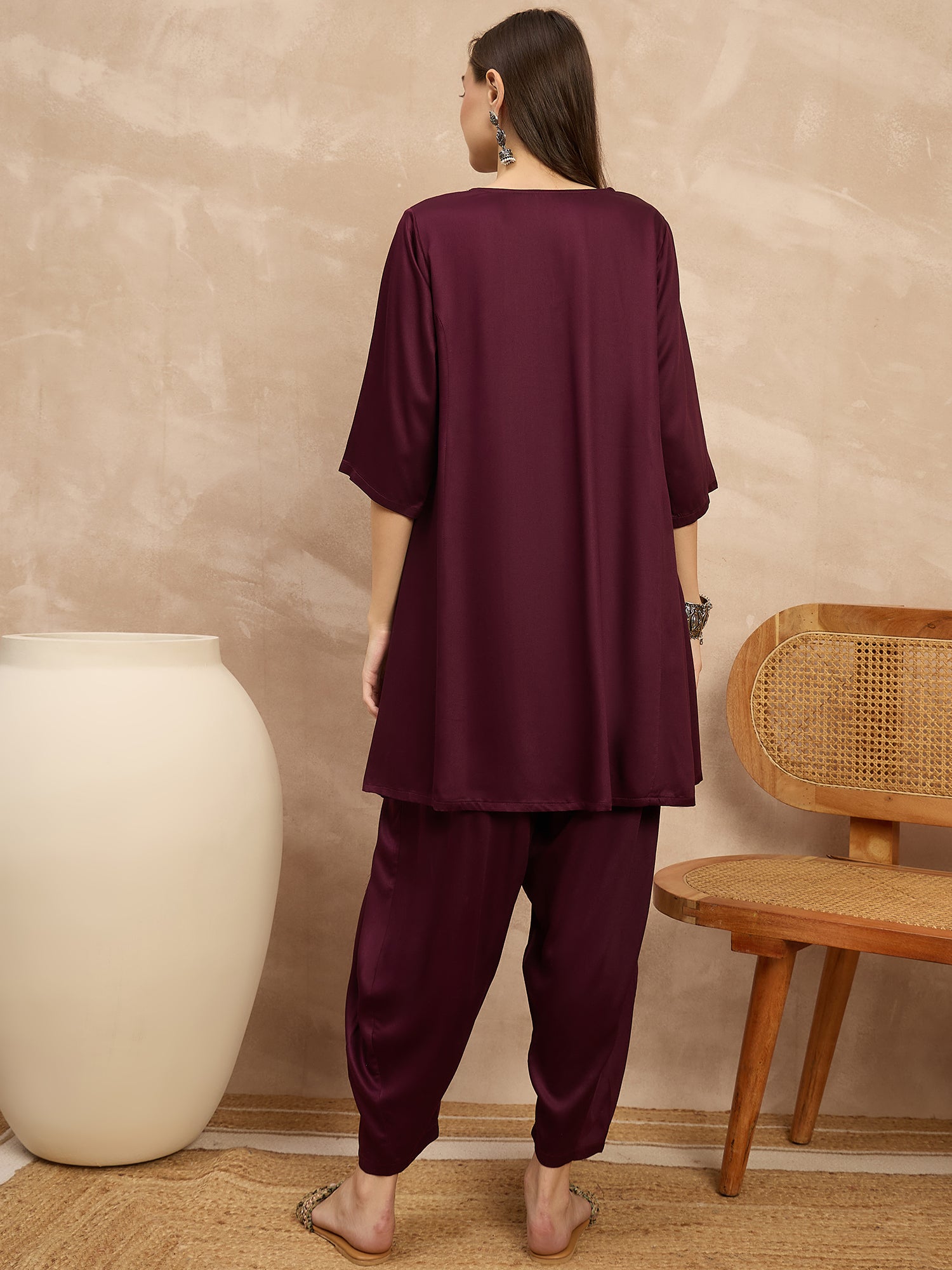 Brown Peplum Balloon Co-Ords