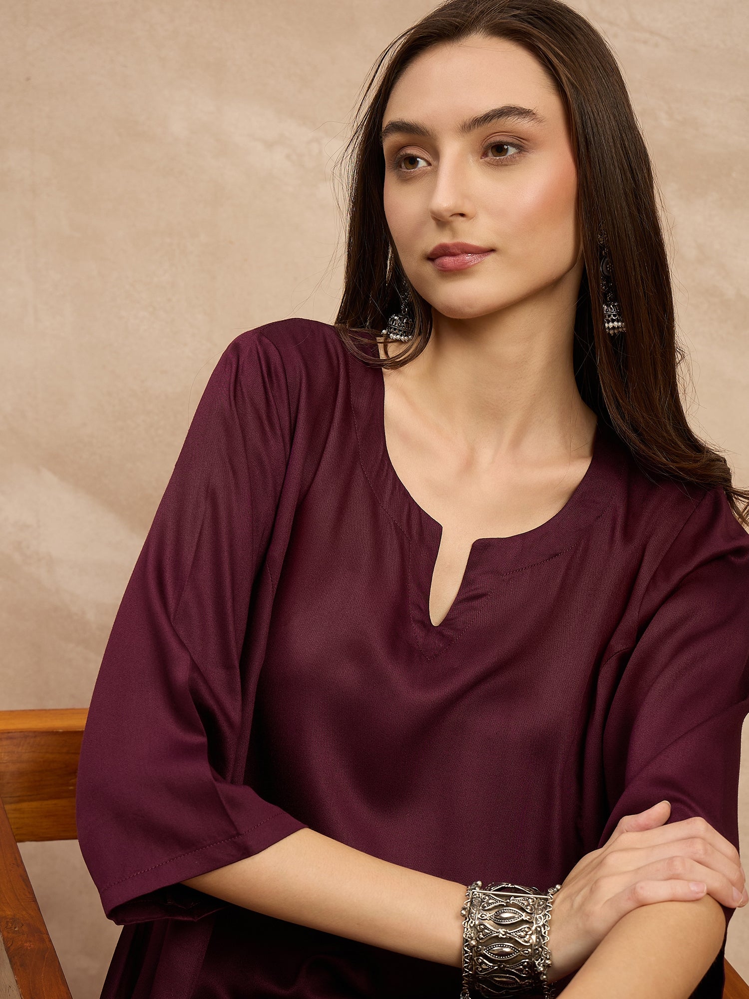 Brown Peplum Balloon Co-Ords