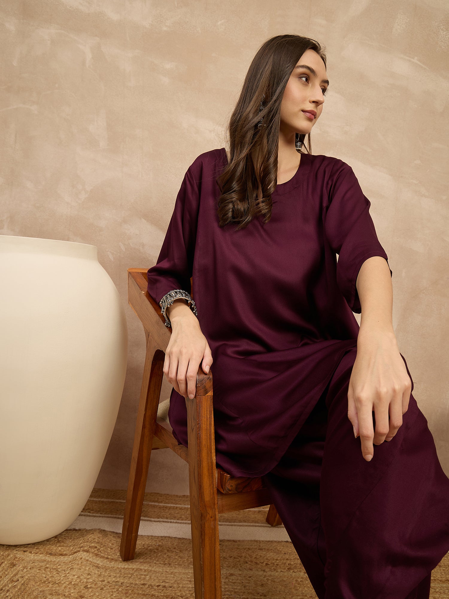 Brown Peplum Balloon Co-Ords